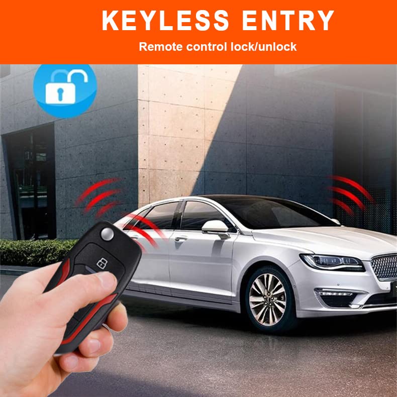 Banvie ? Car Keyless Entry Security Alarm System + ? Remote Engine Starter + ? Push To Start Stop Iginition Kit Button