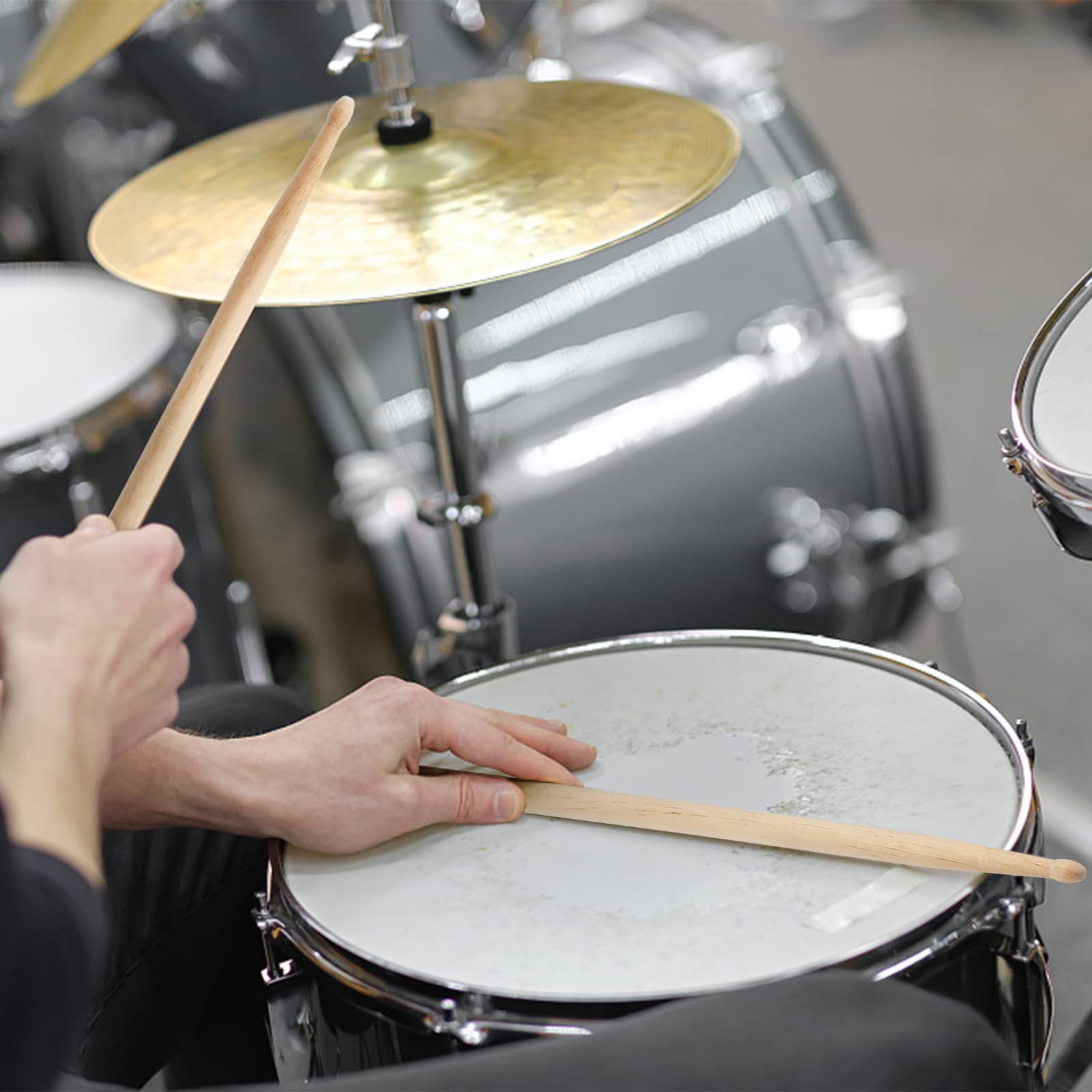 Suwimut 12 Pairs Drumsticks, Hard Maple 2B Wood Tip Drum Sticks, Exercise Drum Sticks For Adults Kids And Beginners, Musical Ins