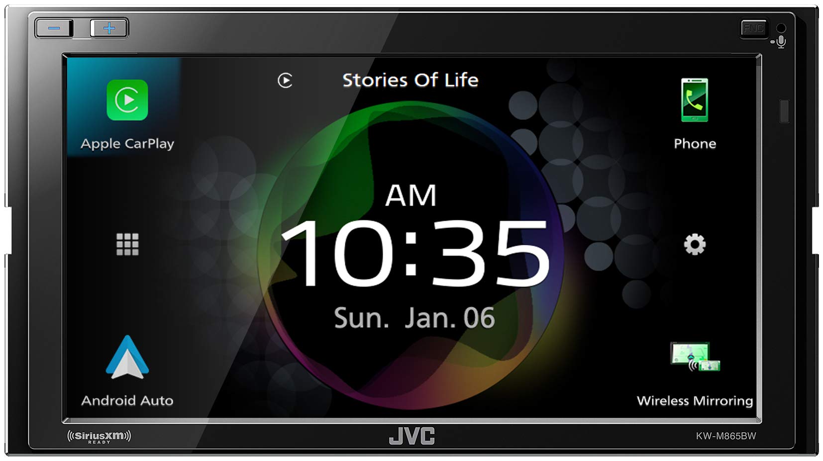Jvc Kw M865Bw Built In Wi Fi For Wireless Carplay Android Auto, 6.8'' Lcd Touchscreen Display, Am/Fm, Bluetooth, Mp3 Player, Usb
