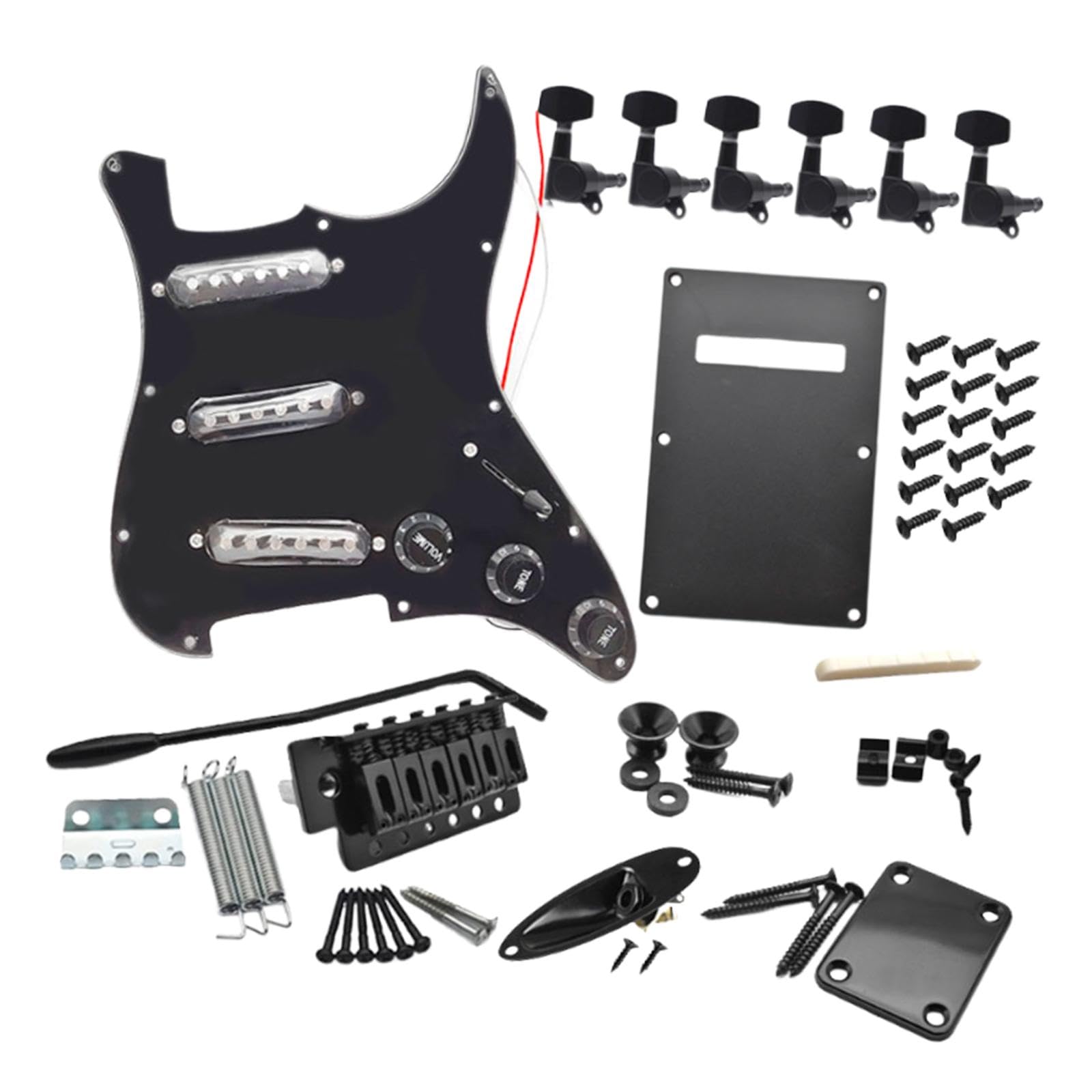 Calandis Diy Electric Guitar Kits Portable Retro Multifunction Backplate Accesssories Black A | Pickguards | Guitar Parts | Part