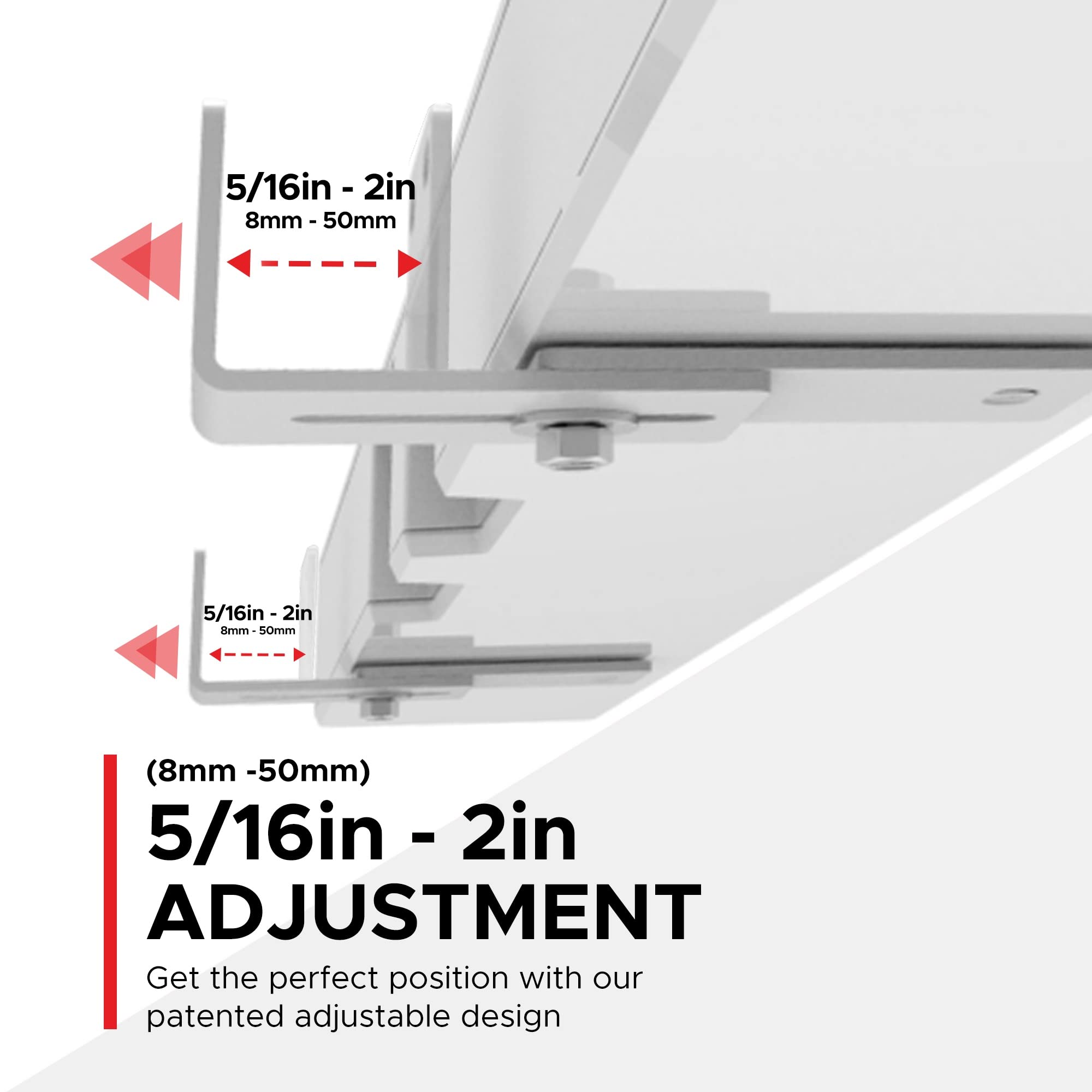 Soundbar 300/500/550/600/700/900/Ultra, Tv Speaker & Soundtouch 300 White Adjustable Wall Mount Kit, White, For Bose Sound Bar S