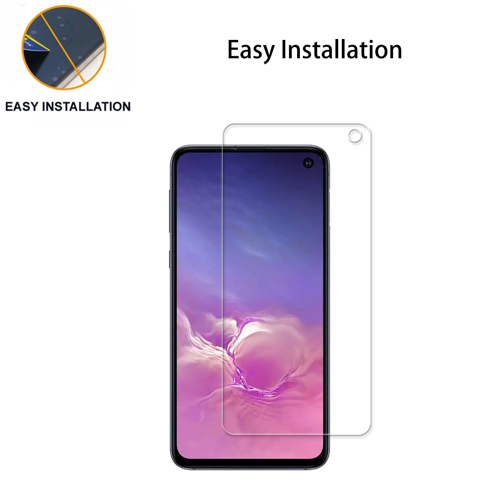 Hkkais Designed For Samsung Galaxy S10E Tempered Glass Screen Protector 2 Pack Camera Lens Protector Film 2 Pack