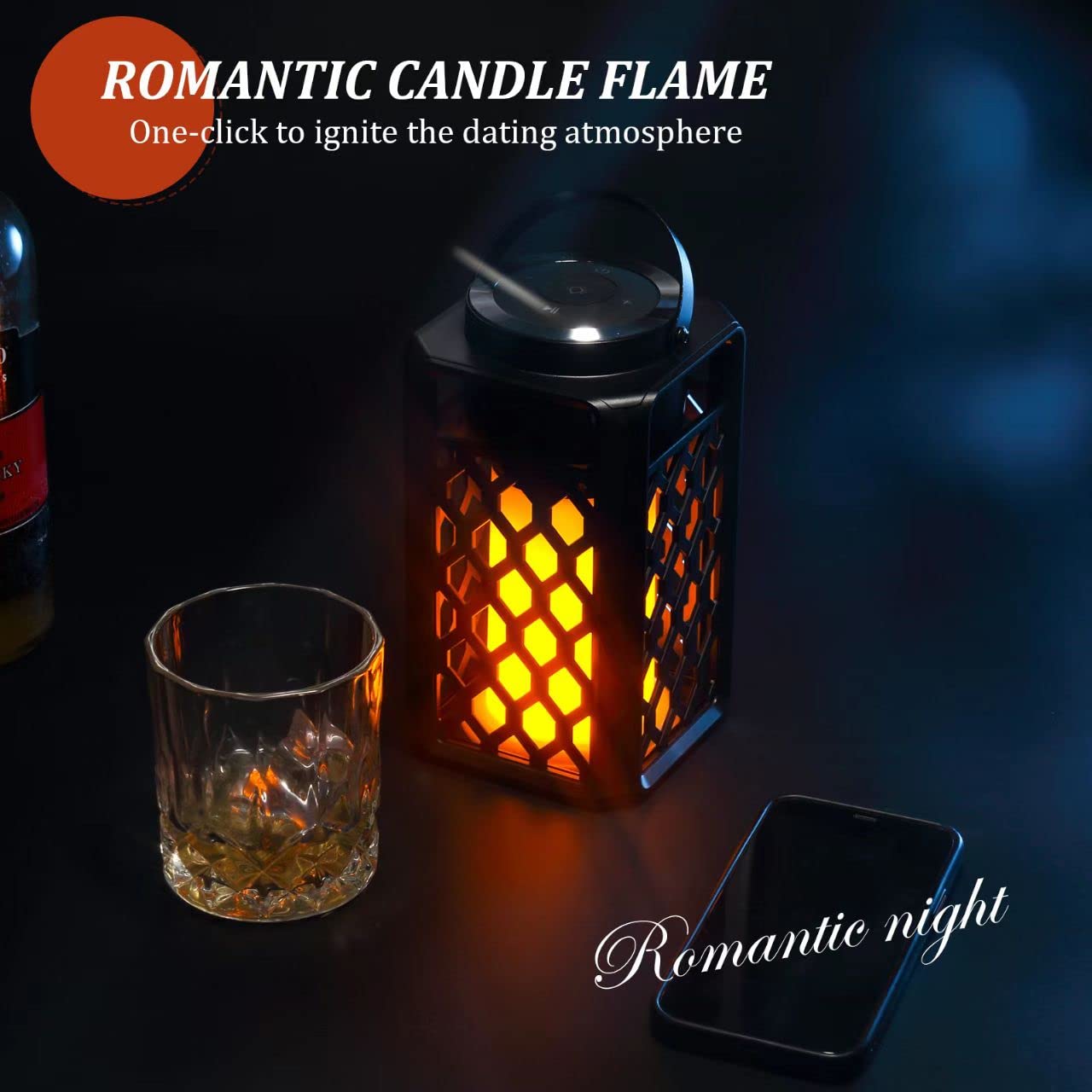 Xpoovv Outdoor Bluetooth Speakers Waterproof Portable Led Flame Speaker With Torch Atmosphere 10W Enhanced Bass For Patio Porch