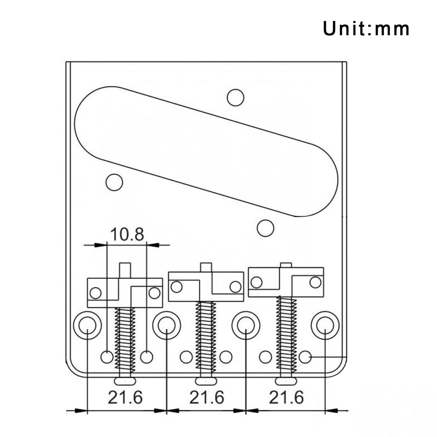 3Pcs Wtb 10.8Mm Brass Guitar Compensated Telecaster Saddles Set With Wrench For Fender Vintage Style Tele Bridge Electric Guitar