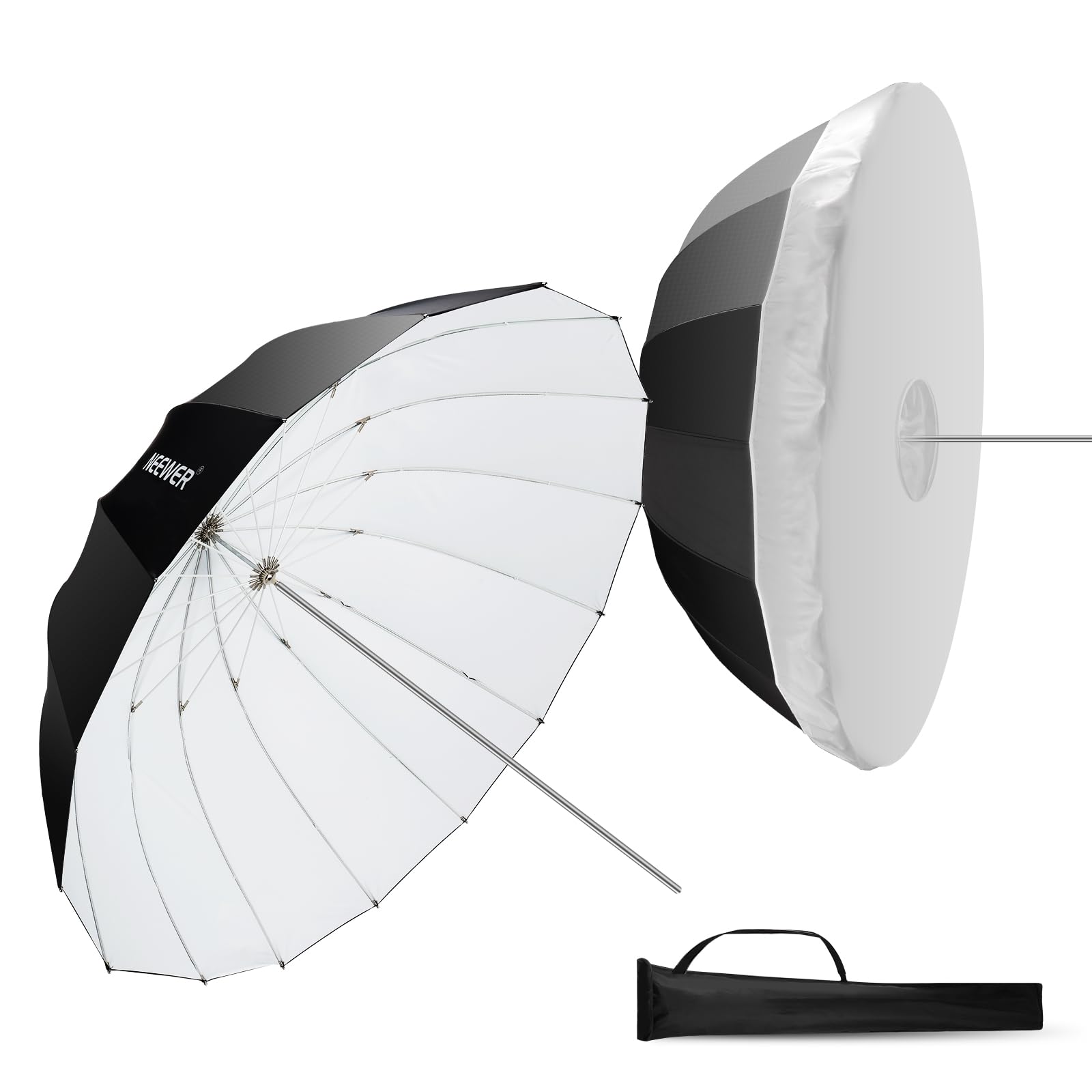 Neewer 41''/104Cm Parabolic Reflective Umbrella Photography With White Inner, Soft Lighting With Diffuser Cover, Bag, Quick Fold