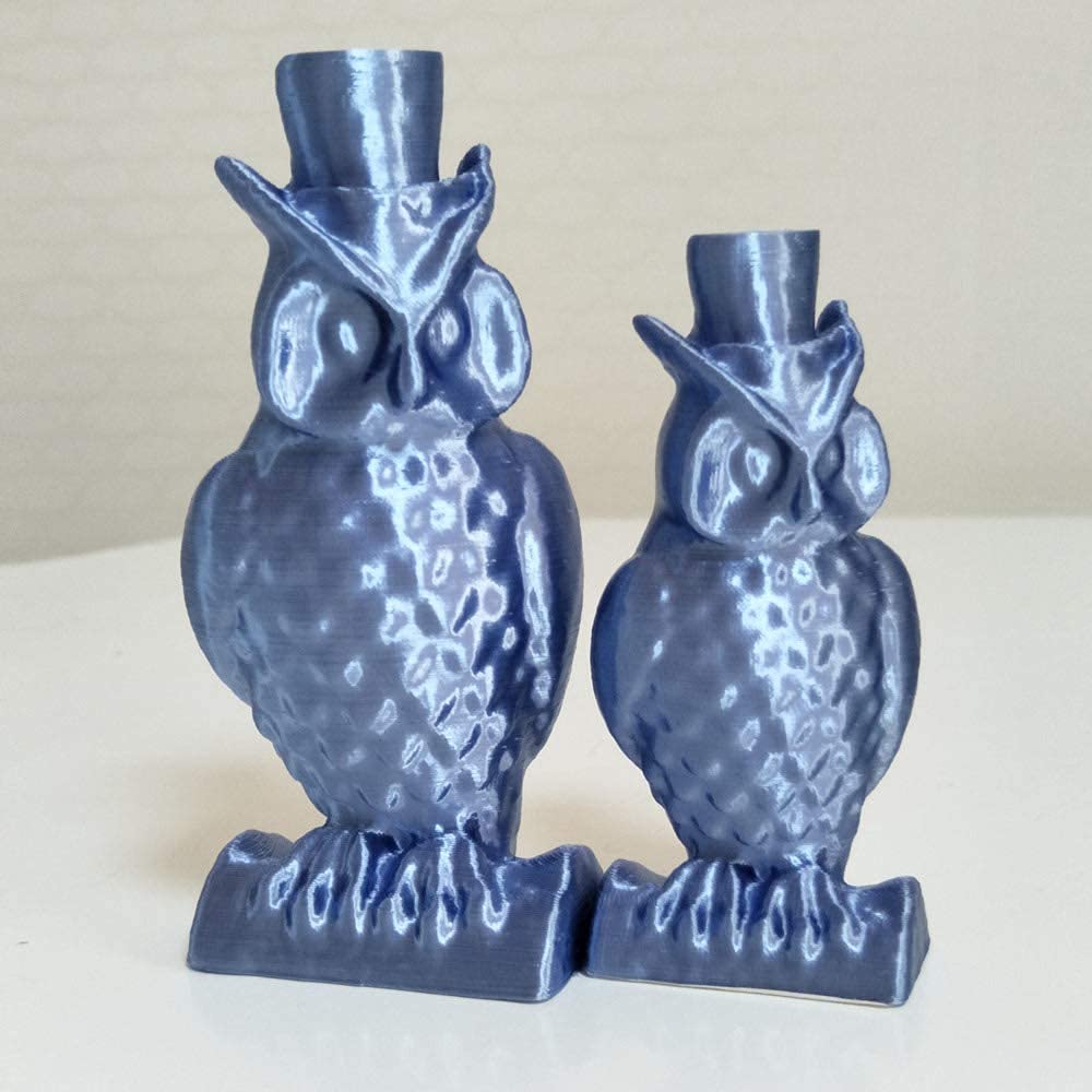 Silk Silver Blue Pla 1.75Mm 1Kg 3D Printer Filament 2.2 Lbs Spool 3D Printing Material Cc3D Shine Silky Shiny Metallic Metal Gol