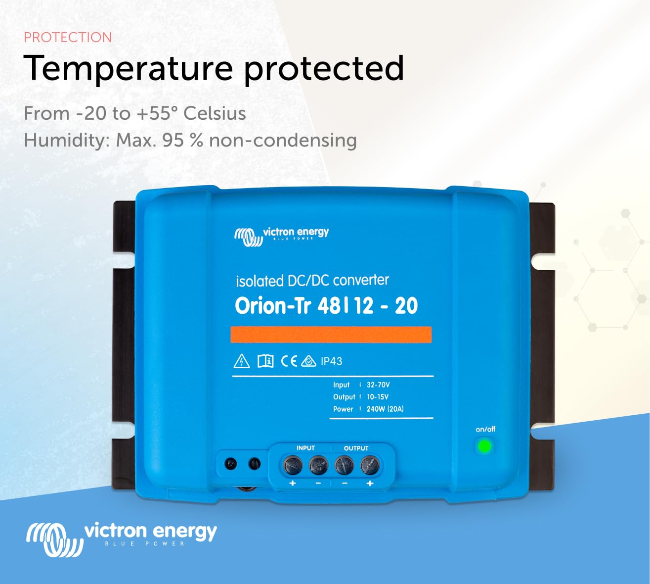 Victron Energy Orion Tr Dc To Dc Converter   48/12 Volt 20 Amp 240 Watt   Ip43 Protected   For Dual Battery Systems   Isolated