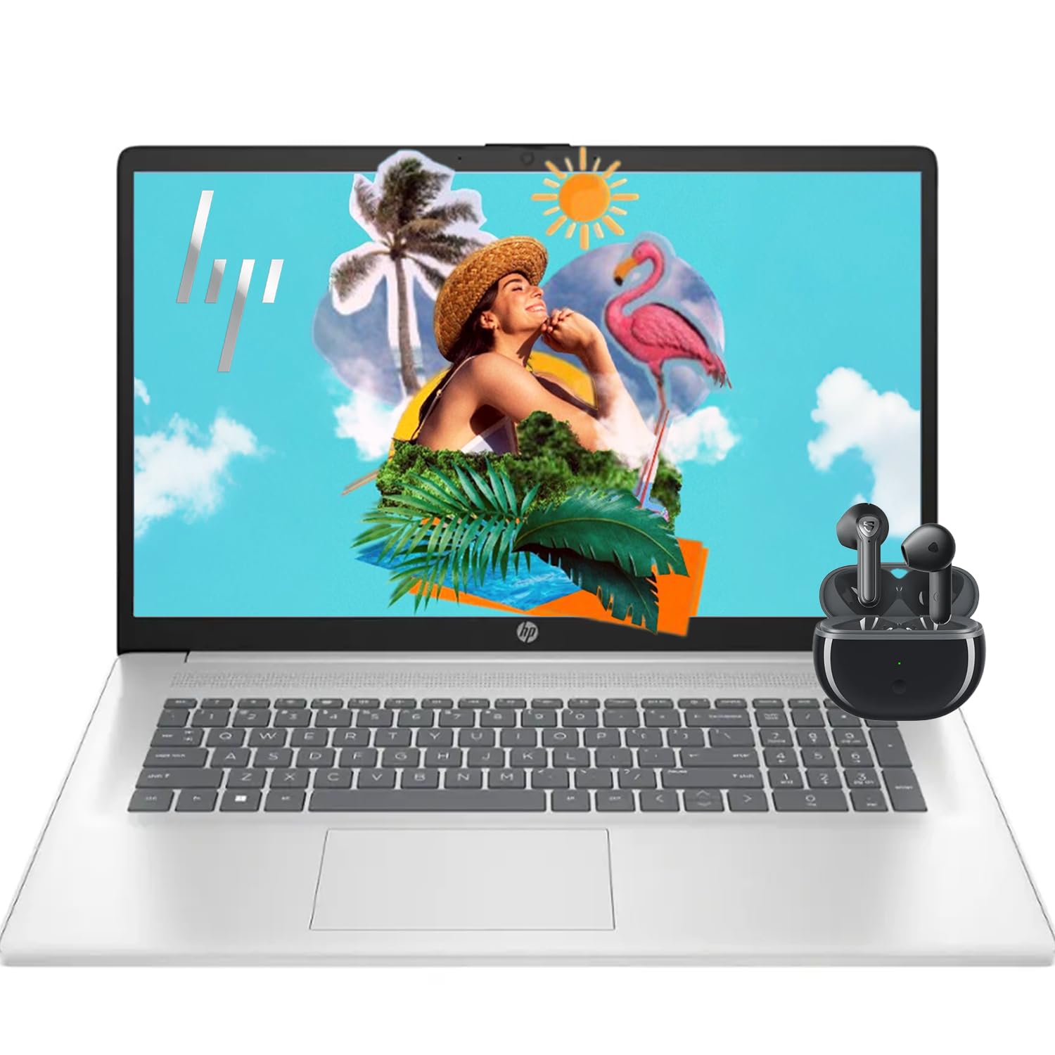 Hp 17.3    Business Laptop With Copilot Ai | Amd Ryzen 5 6-Core Processor | 32Gb Ram | 1Tb Ssd | Amd Radeon Graphics | Anti-Glar