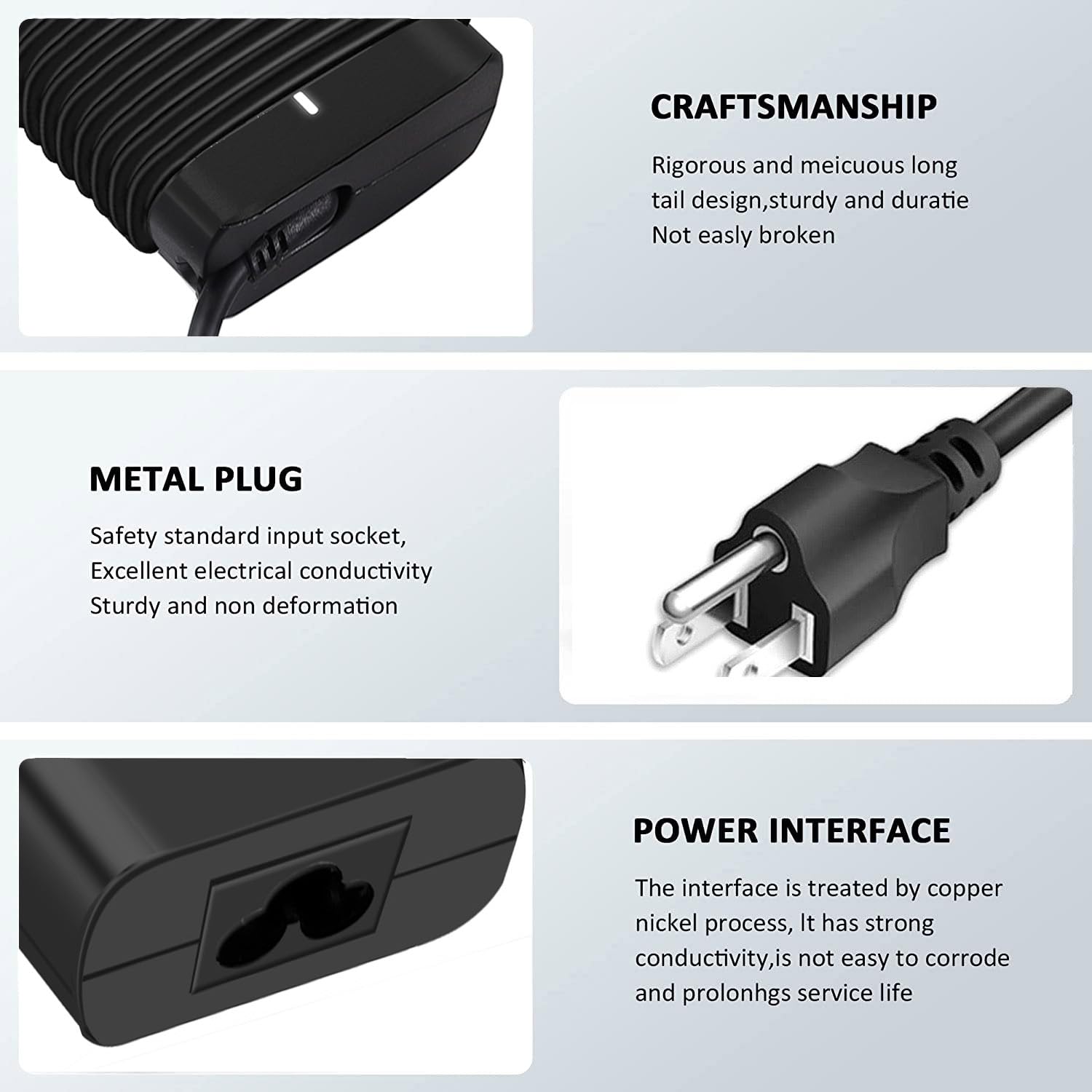 65W Usb C Laptop Charger For Dell Xps And Latitude 5000 5420 5520 65W Dell Laptop Charger Type C