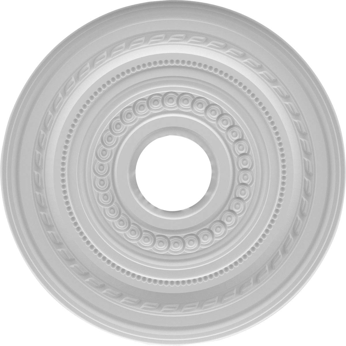Ekena Millwork Cmp16Co Cole Thermoformed Pvc Ceiling Medallion (Fits Canopies Up To 4 1/2''), 16''Od X 3 1/2''Id X 1''P