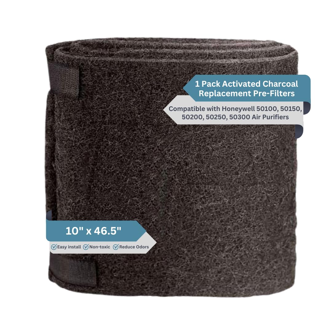 Honeywell 50100, 50150, 50200, 50250, 50300 Air Purifiers Compatible Pre Filter Deodorizes Air And Removes Odors With Activated
