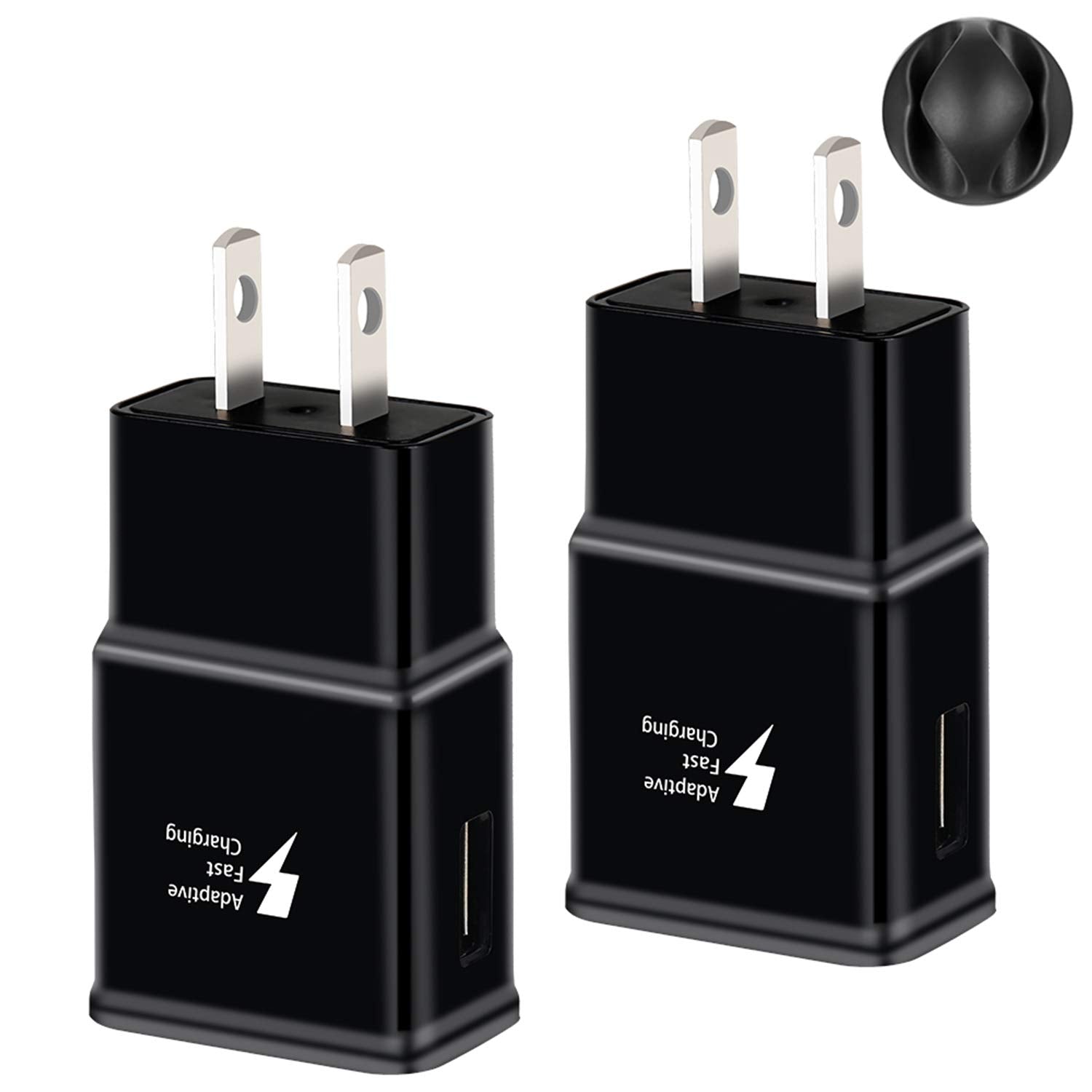 2 Pack Fast Charging Block, Usb Adaptive Fast Charger Box Android Cell Phone Tablet Adapter For Samsung Galaxy S20 S10 S9 S8 S7