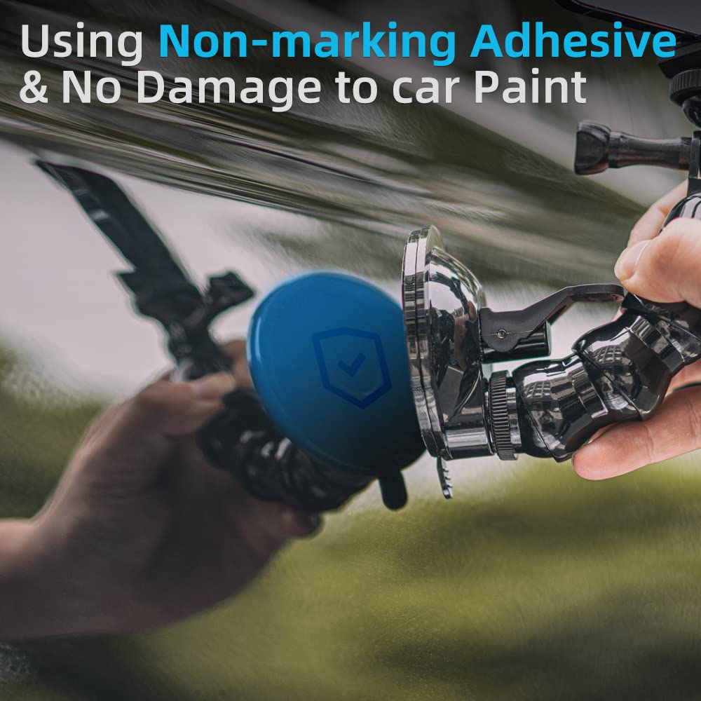 Surewo Flexible Gooseneck Suction Cup Camera Car Mount Compatible With Gopro Hero 13 Black,Hero 12/11/10/9/8/7/6/5 Black,Dji Osmo Action 5 Pro/4/3/2,Insta 360 One R And Most Action Cameras