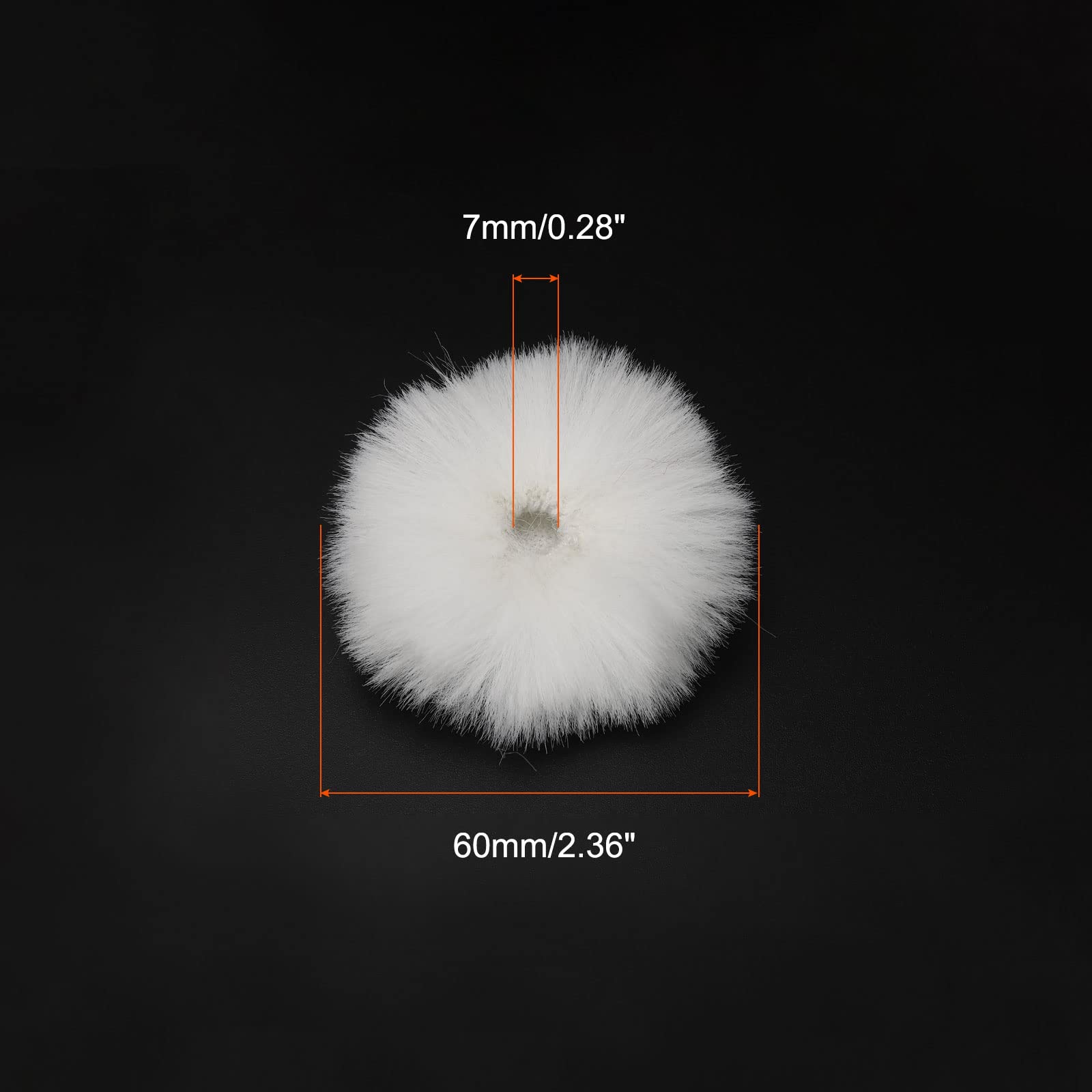 Patikil Furry Microphone Windscreen 7Mm X 60Mm Mic Cover Windshield For Indoor Outdoor Microphone White 2 Pack