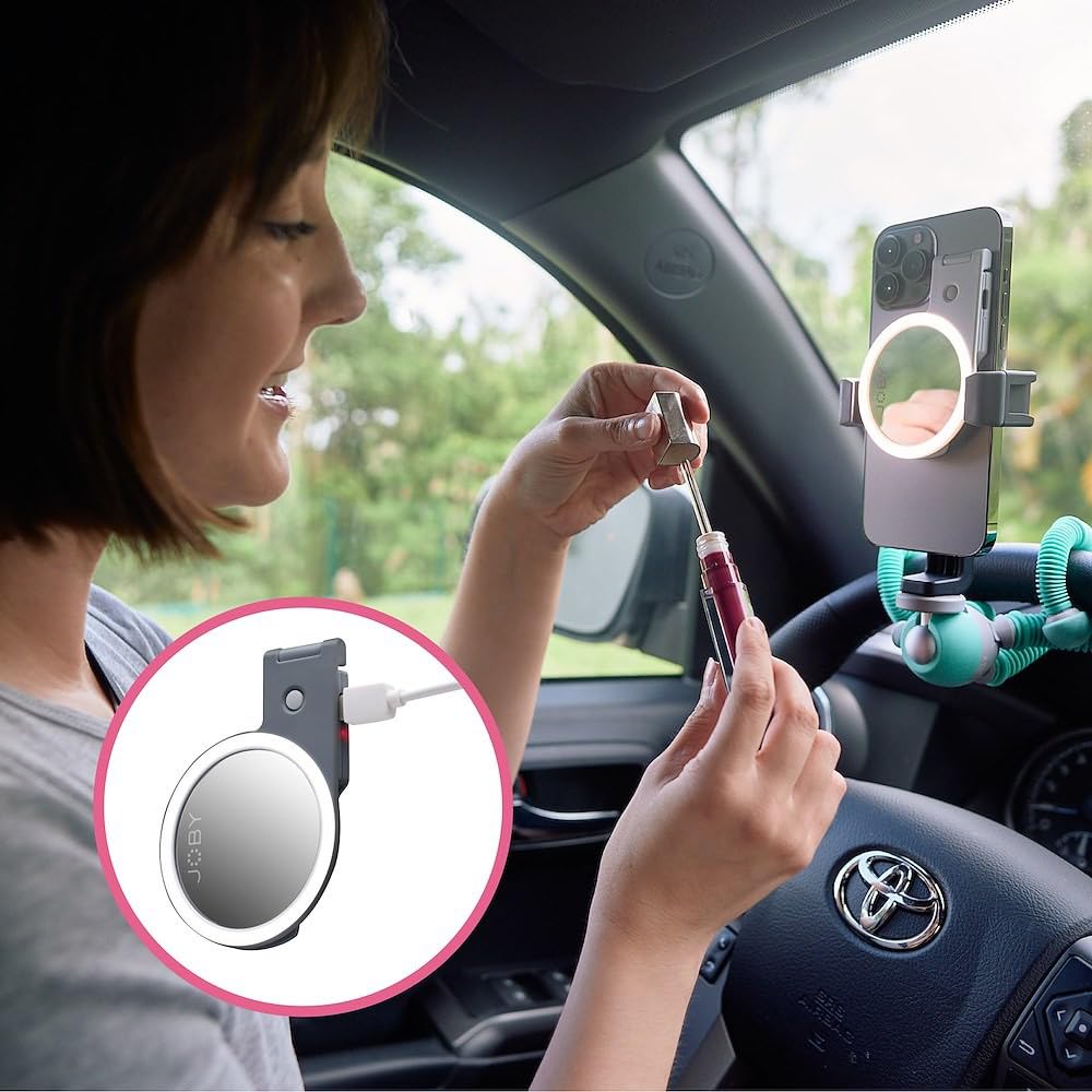 Joby Beamo Ring Light, Compatible With Iphone With Magsafe, Magnetic Led, Usable With Any Smartphone With The Included Sticky Ri