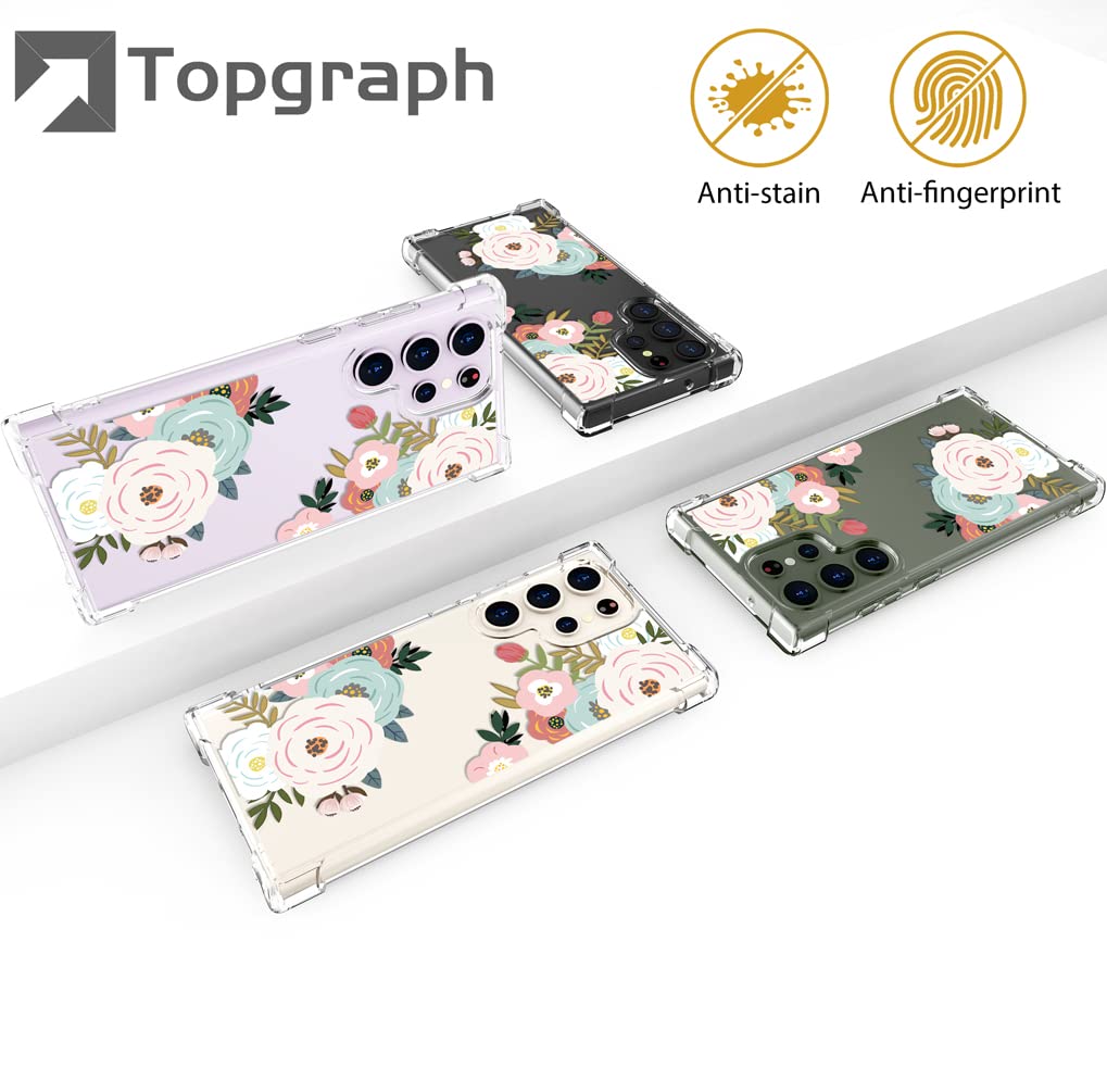 Topgraph Compatible With Samsung Galaxy S23 Ultra Case Cute Clear For Women Girls, Designer Transparent Phone Cover Design (Kawa