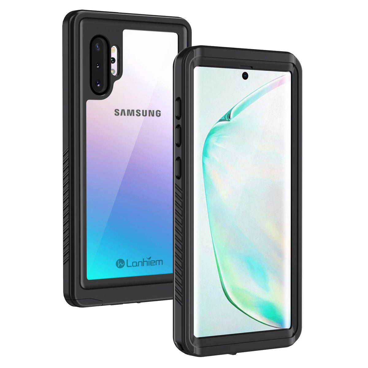 Lanhiem Galaxy Note 10+ Plus Case, Built In Screen Protector [Compatible With Fingerprint Id], Ip68 Waterproof Dustproof Shockpr