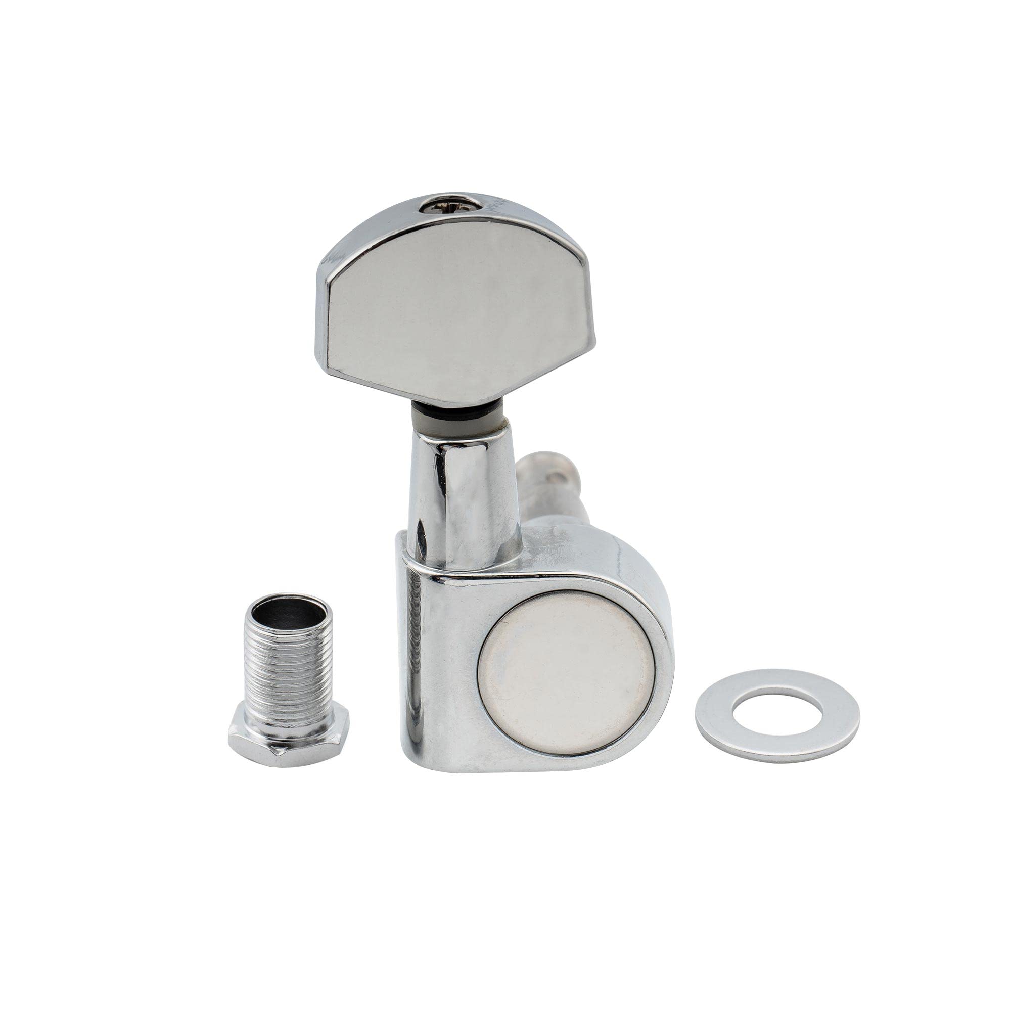 Musiclily Pro 6 Inline Sealed 2 Pins Guitar Tuners Tuning Pegs Keys Machine Heads Set For Fender Squier Strat Electric Guitar, C