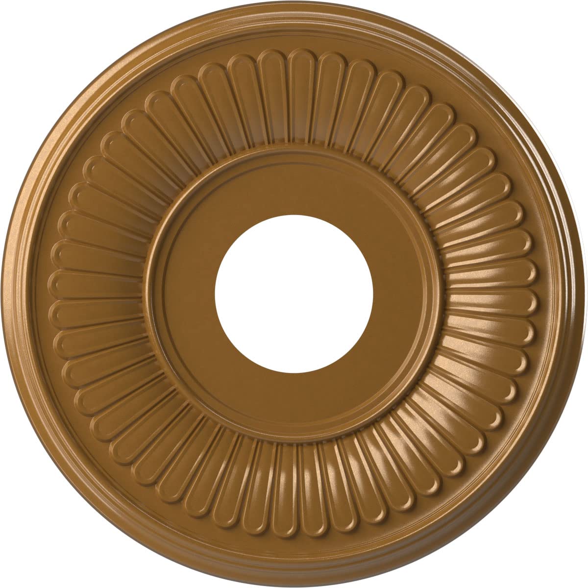 Ekena Millwork CMP13BEDVG Berkshire Thermoformed PVC Ceiling Medallion (Fits Canopies up to 5 3/4), 13OD x 3 1/2ID x 3/4P, Unive