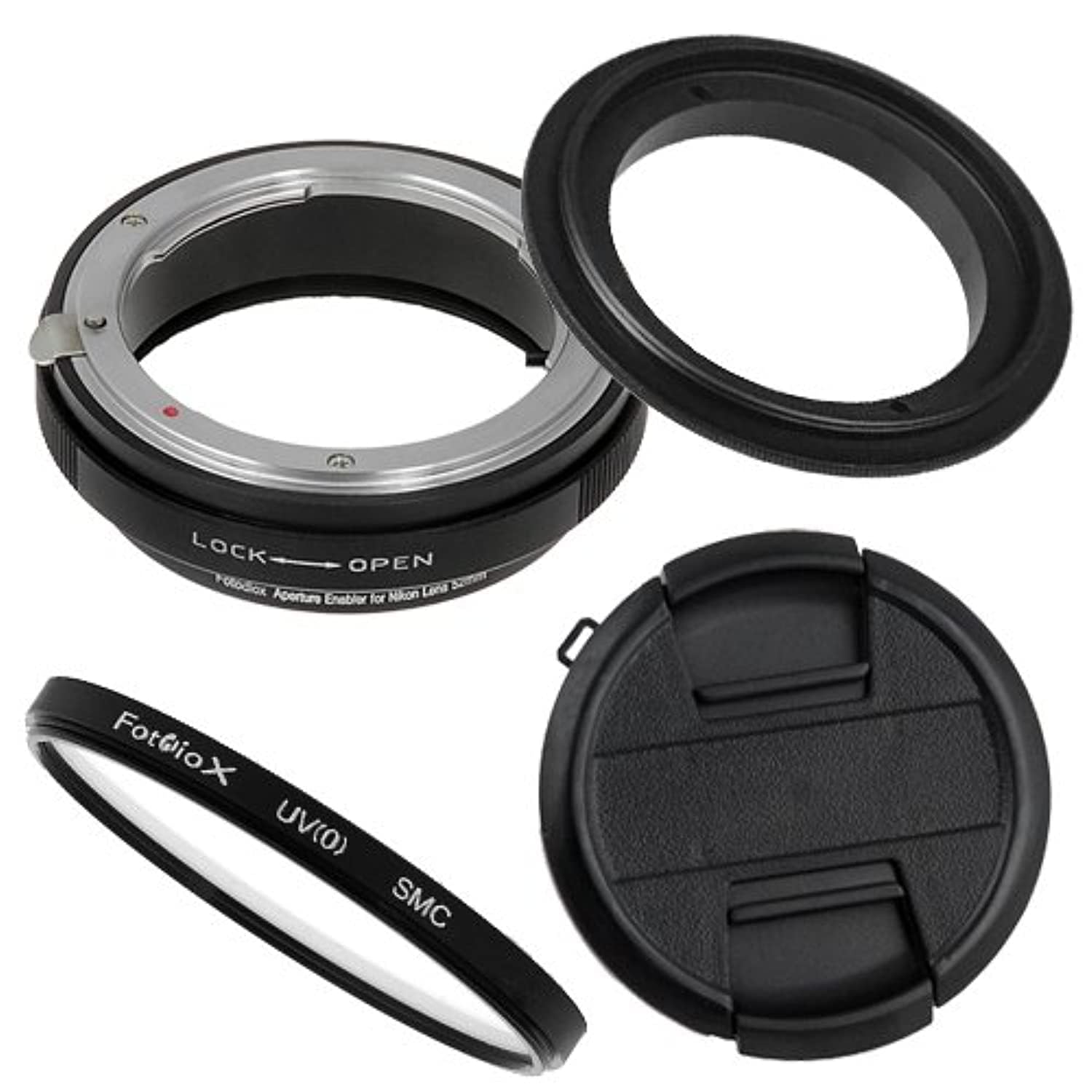 Fotodiox 58mm Macro Reverse Ring Filter Kit Compatible with 58mm Filter Thread Lenses to Nikon F-Mount Cameras - with UV Filter,