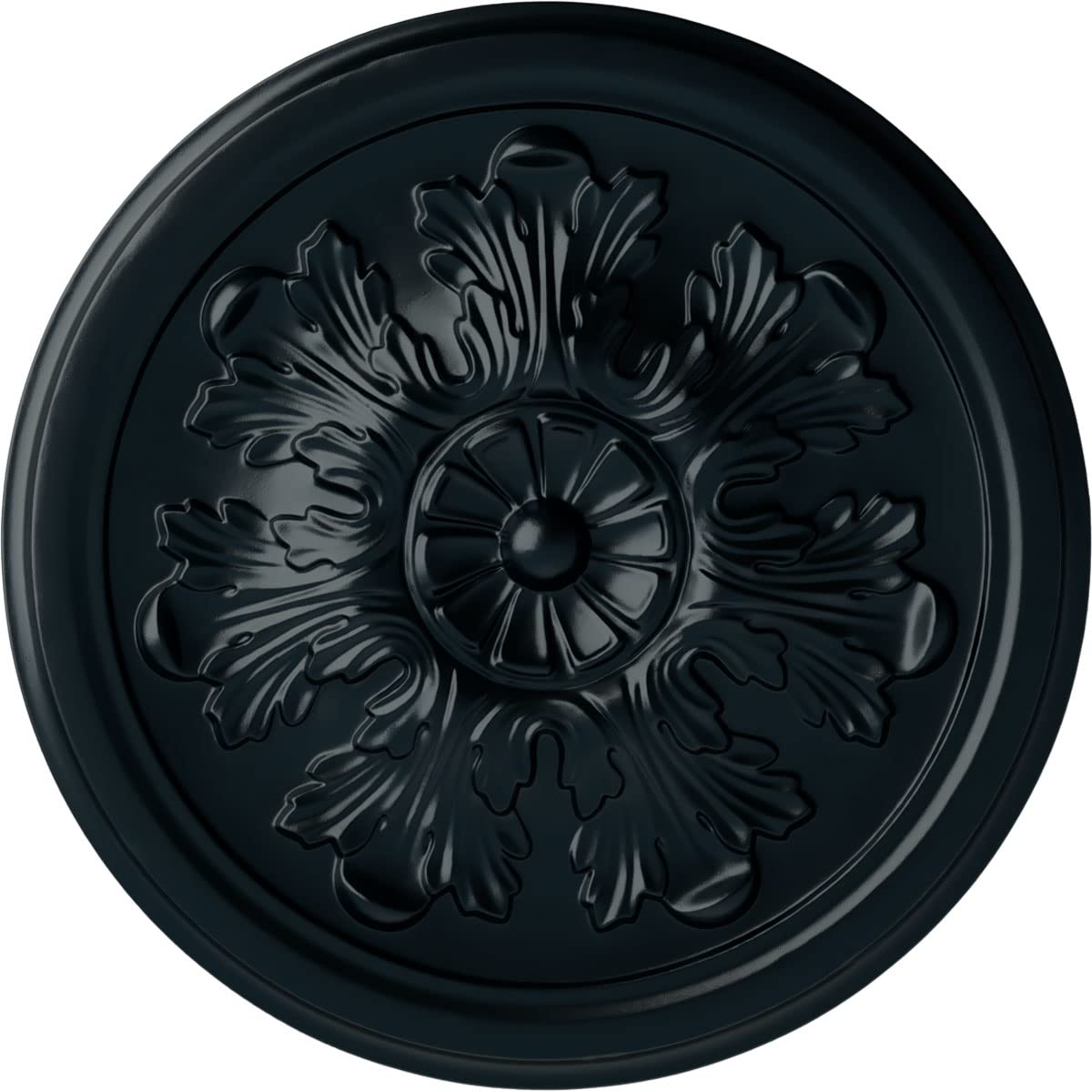 Ekena Millwork Cm12Lensf Legacy Acanthus Ceiling Medallion, 12 3/4''Od X 7/8''P (Fits Canopies Up To 3 1/2''), Hand Painted Nigh