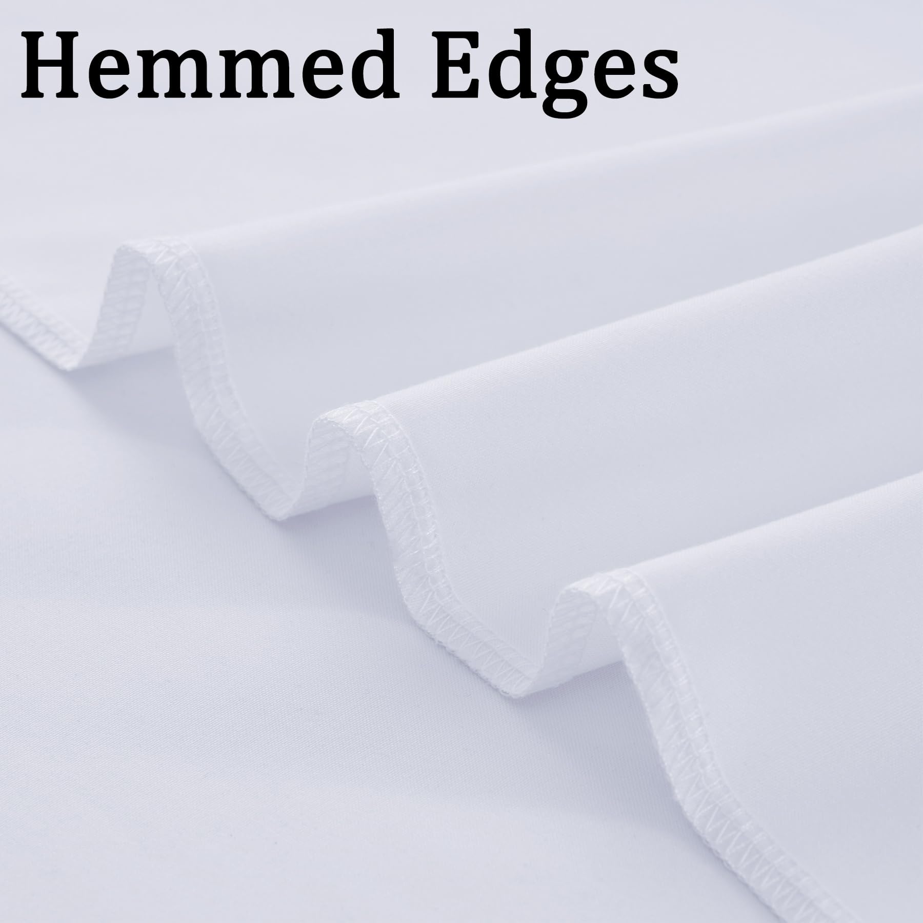 Htper 10Ft X 10Ft White Backdrop Curtain Panels For Parties, Wrinkle Resistant Thick Polyester Wedding Backdrop Drapes For Party