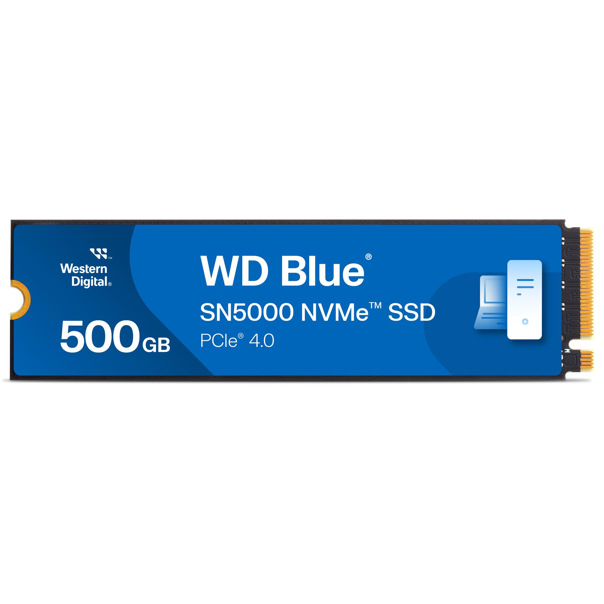 Western Digital 500Gb Wd Blue Sn5000 Nvme Internal Solid State Drive Ssd   Pcie Gen 4.0, M.2 2280, Up To 5,000 Mb/S   Wds500G4B0
