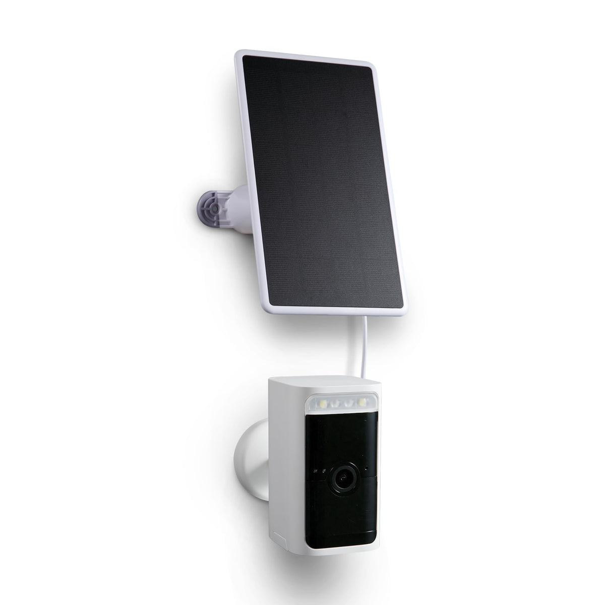 Wasserstein Solar Panel (2W 5V) Compatible With Wyze Cam Pro   Continuous Power For Your Surveillance Camera (White) (Camera Not