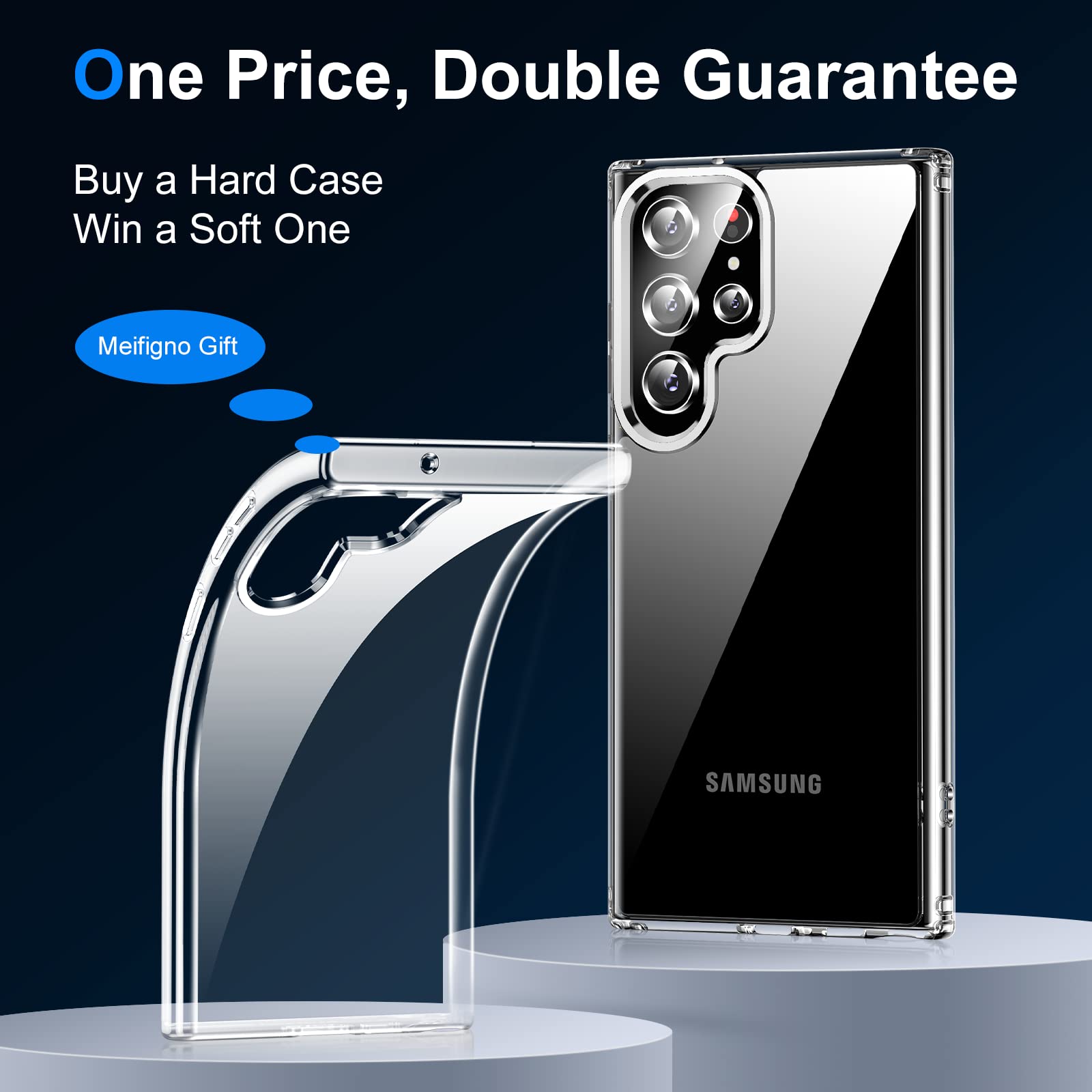 Meifigno Natural Series For Samsung Galaxy S23 Ultra Case (6.8 Inch), [30X Anti Yellow][Military Grade Protection & Super Clear]