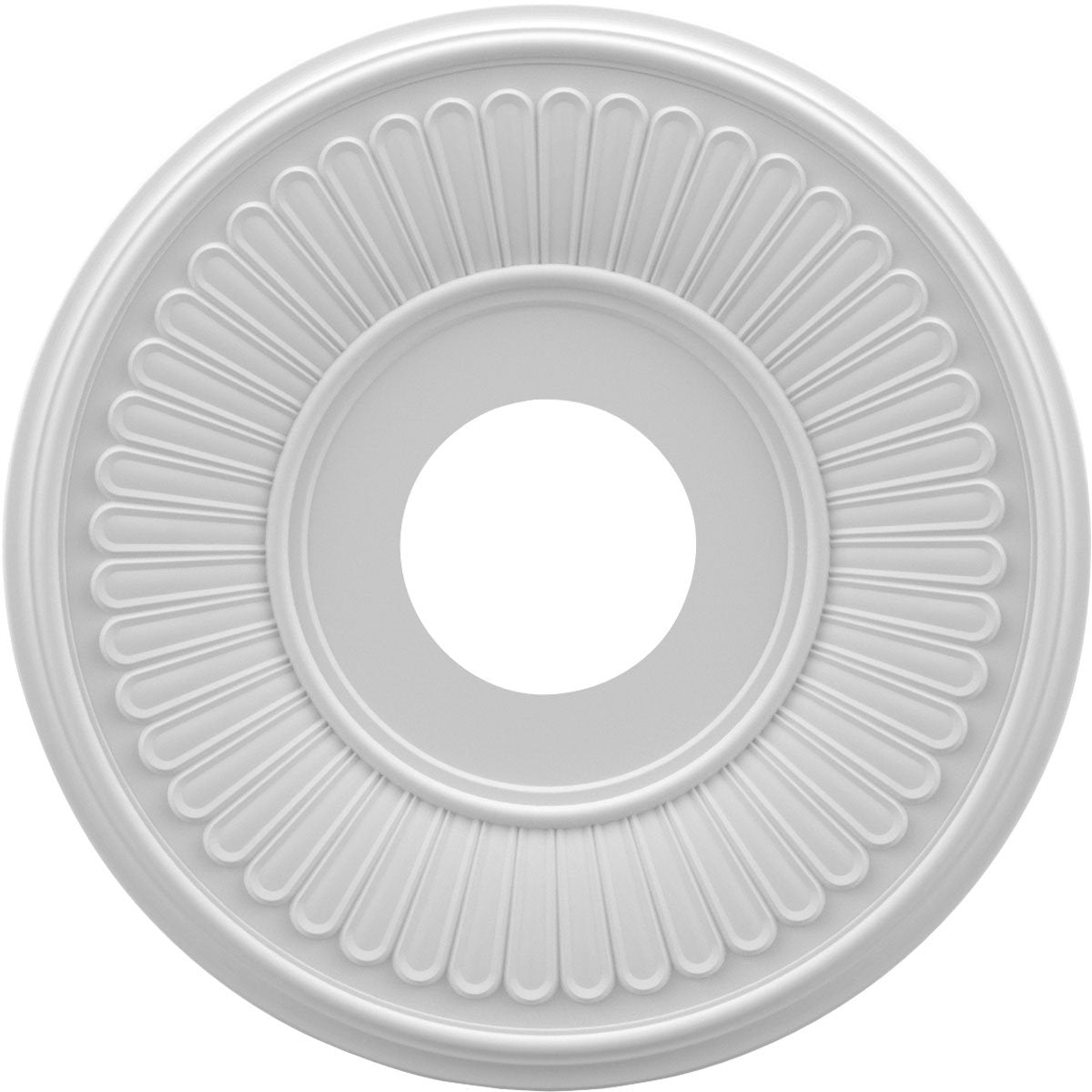 Ekena Millwork CMP13BE Berkshire Thermoformed PVC Ceiling Medallion (Fits Canopies up to 5 3/4), 13OD x 3 1/2ID x 3/4P