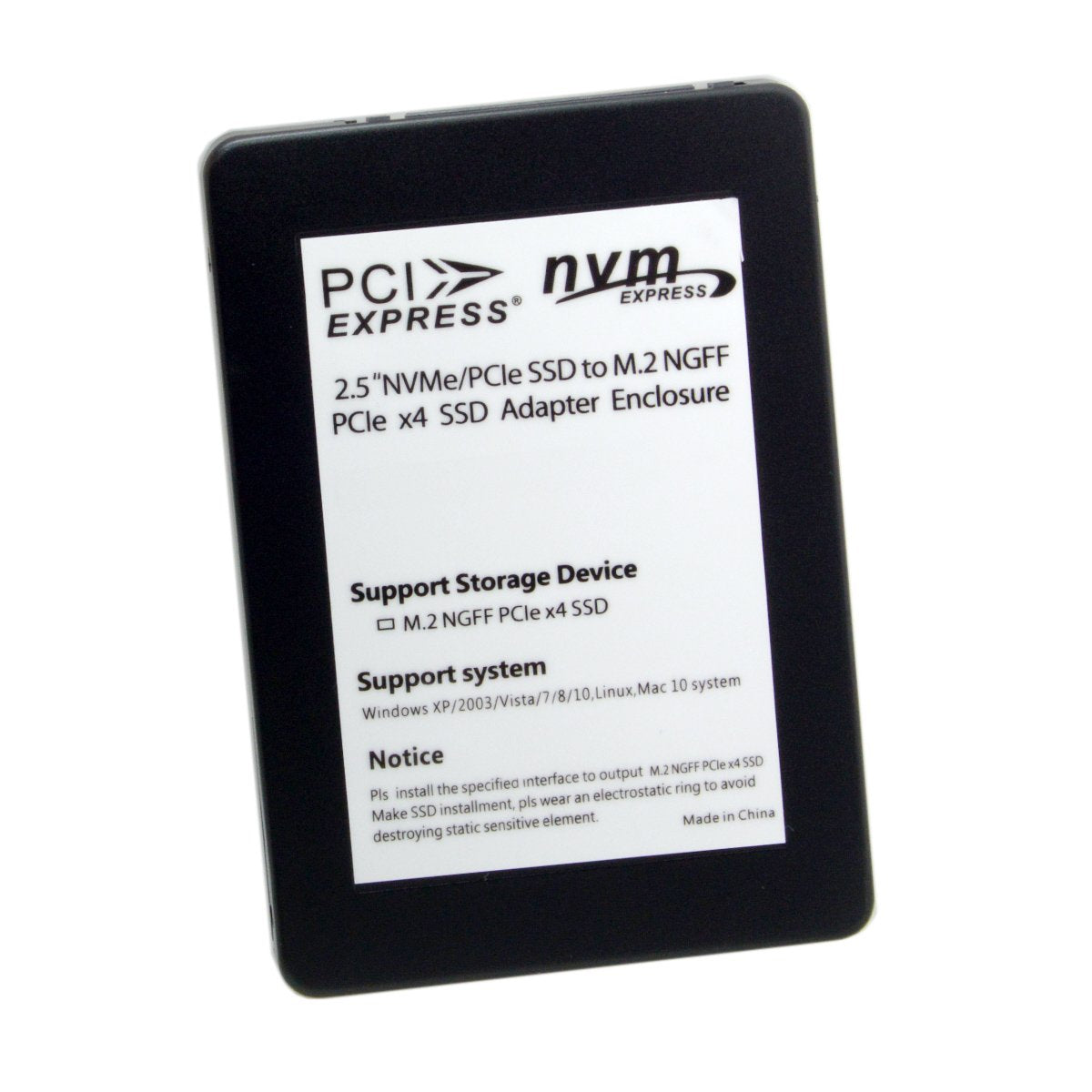 CHENYANG SFF 8639 NVME U.2 to NGFF M.2 M Key PCIe SSD Case Enclosure for Mainboard PCI E 4X SSD 750 p3600 p3700