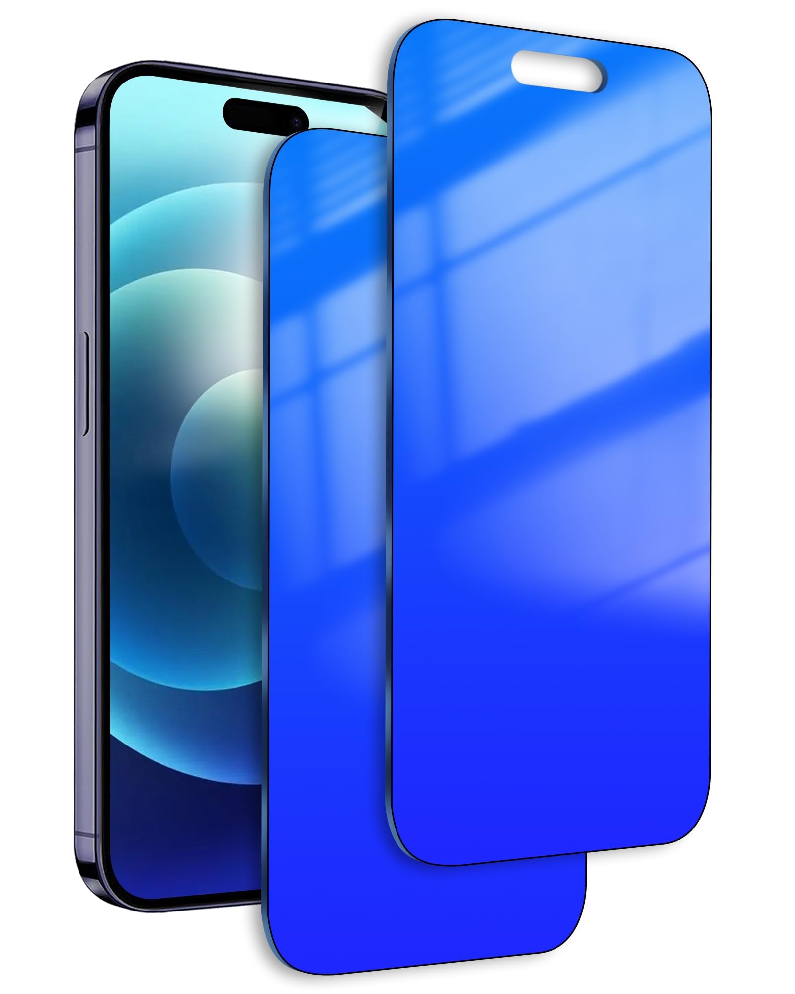 Westillux 2 Pack for iPhone 15 Pro Privacy Screen Protector Gradient Colorful for iPhone15 Pro Anti-Spy Tempered Glass Full Cove