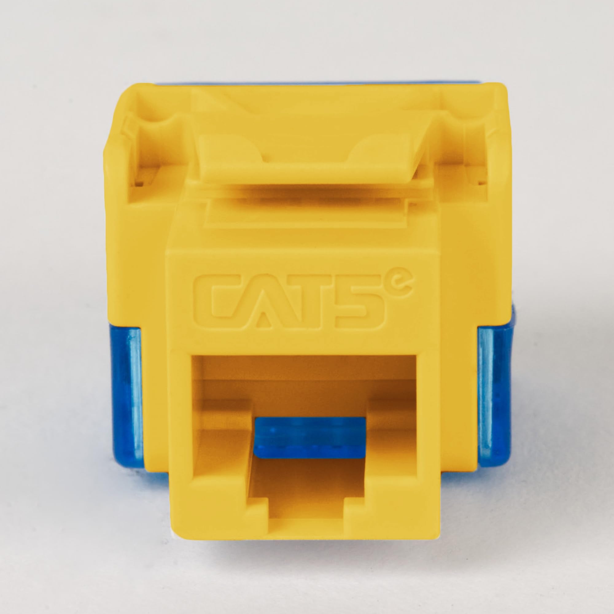 ICC CAT5e Keystone Jack with Inline IDC No Pair Split Wiring (Easier Termination) UL Listed PoE++ TAA VoIP Compliant for Wall Plate or Patch Panel, Works with JackEasy Termination Tool, Yellow 25 Pack