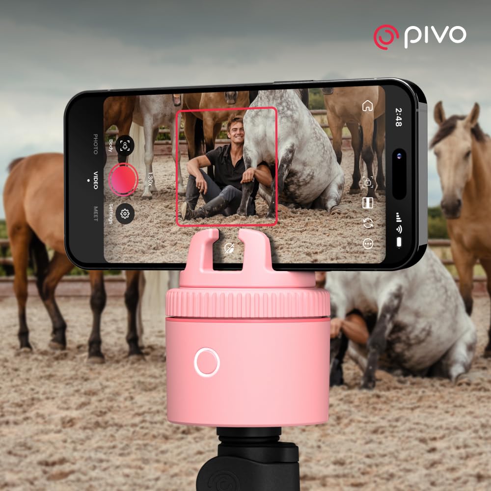 Pivo Equestrian Lite Value Pack Auto Horse, Face And Body Tracking, Ai-Powered 360 Rotation Smartphone Holder, Equine Coaching,