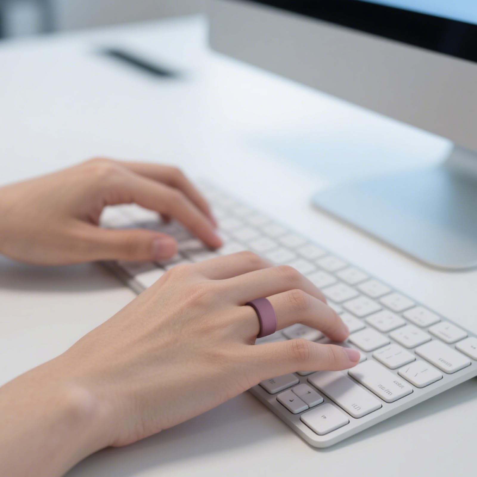 8 Pack Protector Compatible With Ringconn Gen 2/ 2 Air/ 1, Oura Ring Gen 4/3 | Anti Scratch Elastic Silicone Cover For Working O