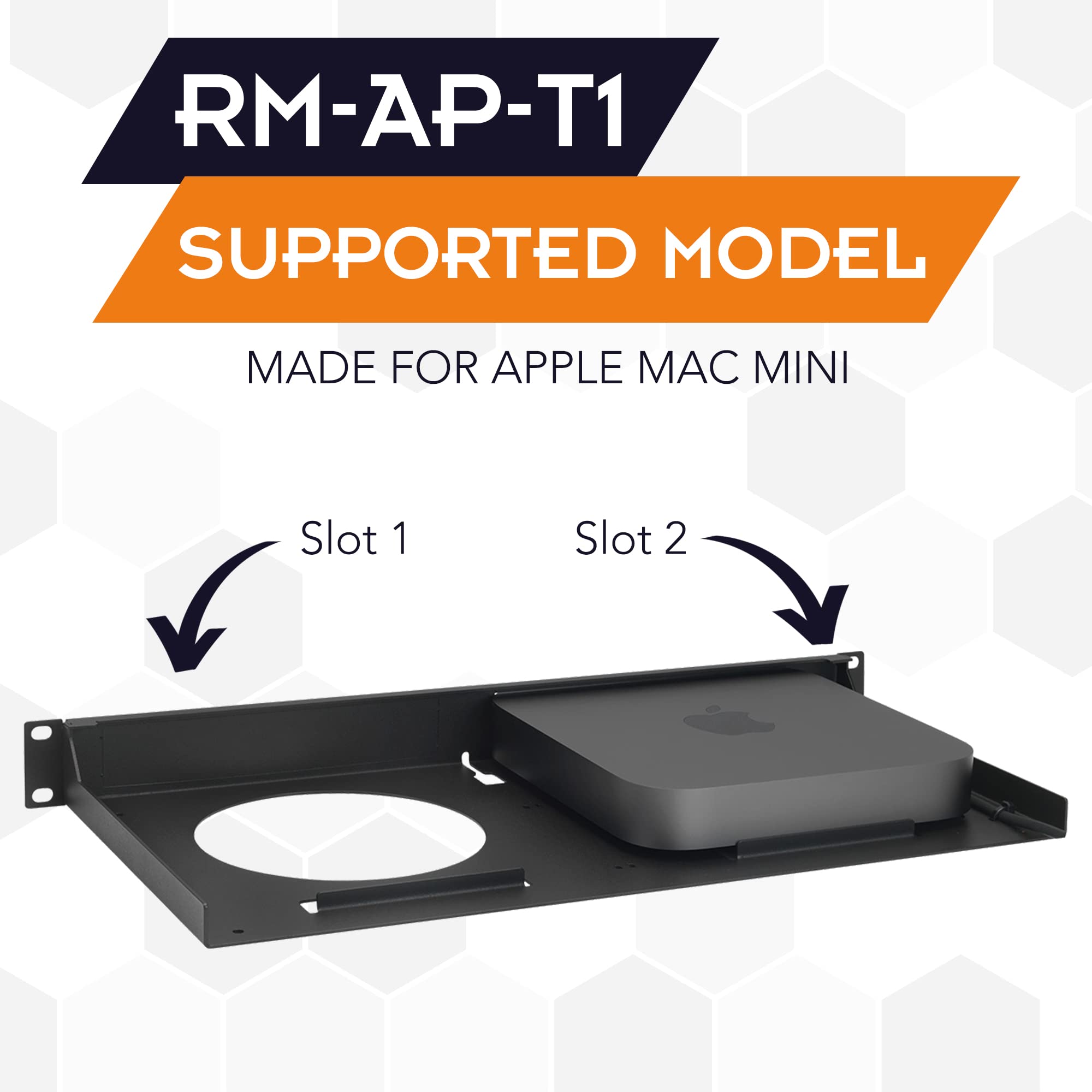 Apple Mac Mini Rack Mount   1U Server Rack Shelf With Easy Access Front Network Connections, Properly Vented, Customized 19 Inch