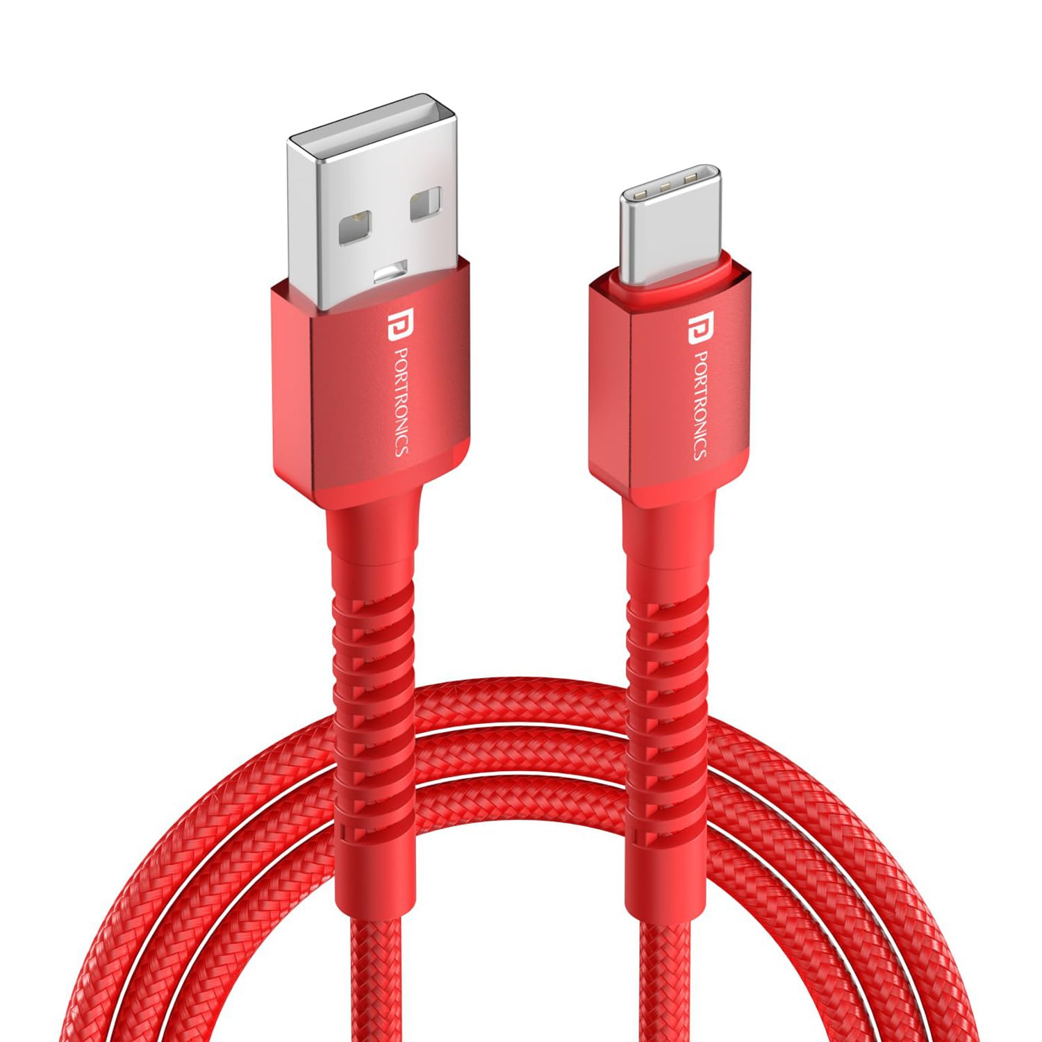Portronics Konnect X Unbreakable Nylon Braided USB A to Type C Cable with 6Amp Output, Compatible with OnePlus, Oppo, iPhone 15,