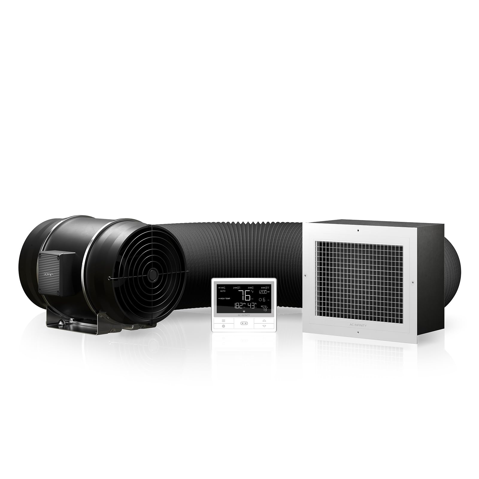 Ac Infinity Cloudway Whole House Ec Fan T10, 1200 Cfm With Temperature Humidity Controller, Wifi Integrated App Control   Ceilin