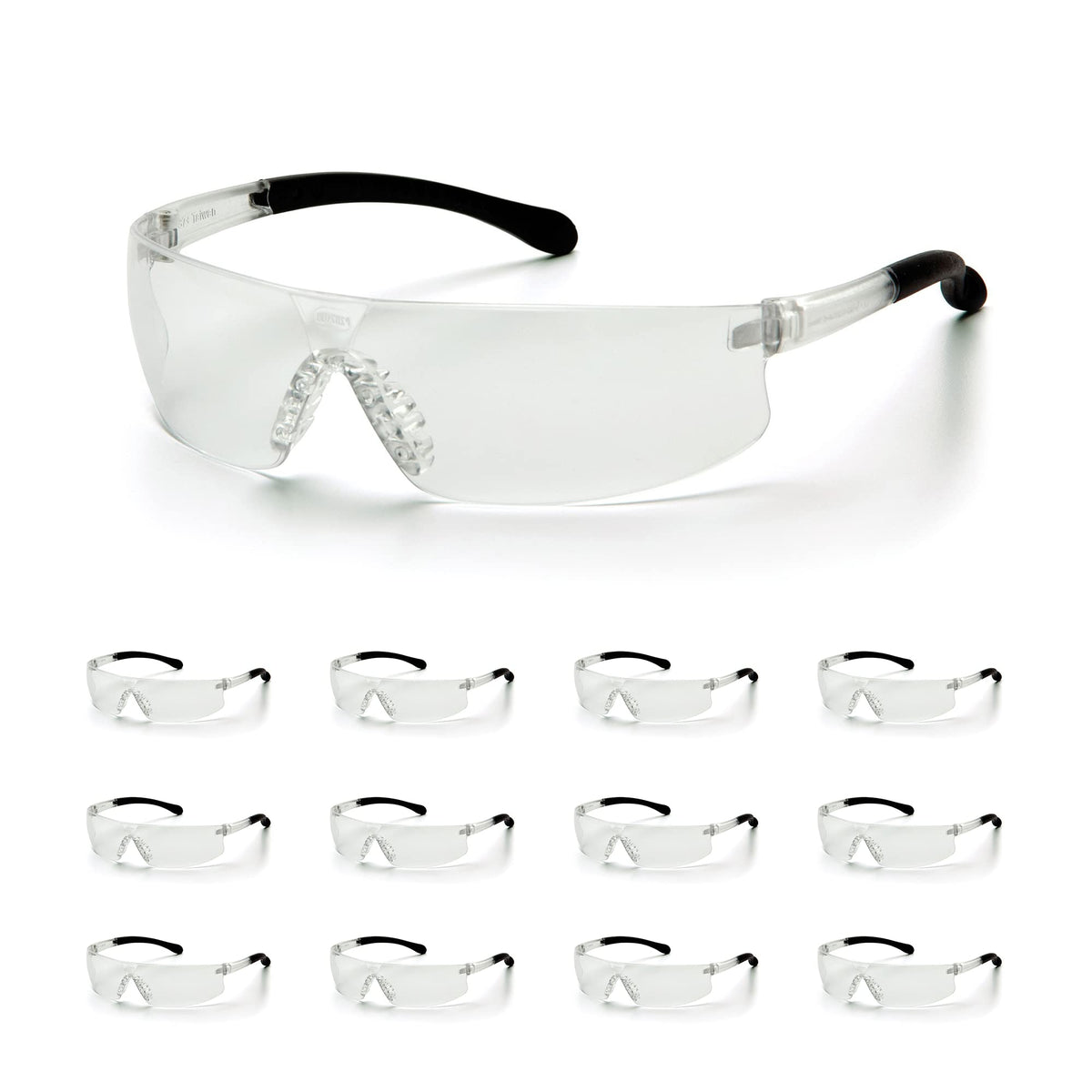 Ateret Protective Polycarbonate Safety Glasses Wtpr Coated Temples  Anti Slip Nose Piece For Nurses Mechanic Electrician Saftey