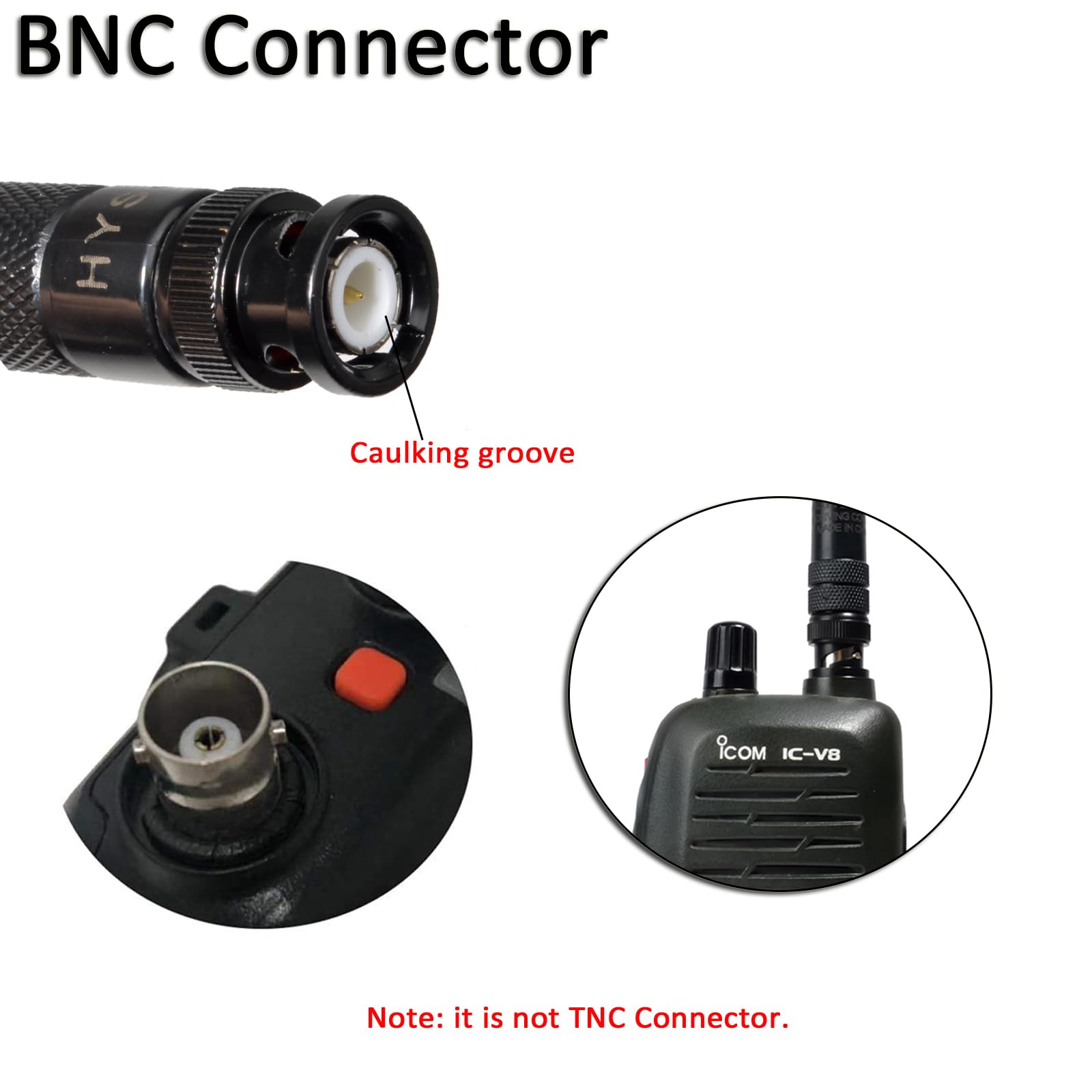 Hys Uhf Bnc Gmrs Handheld Scanner Antenna, 462 467Mhz Ht Antenna For 460 470Mhz Icom Yaesu Uniden Handheld Gmrs 2 Way Radio/Repe