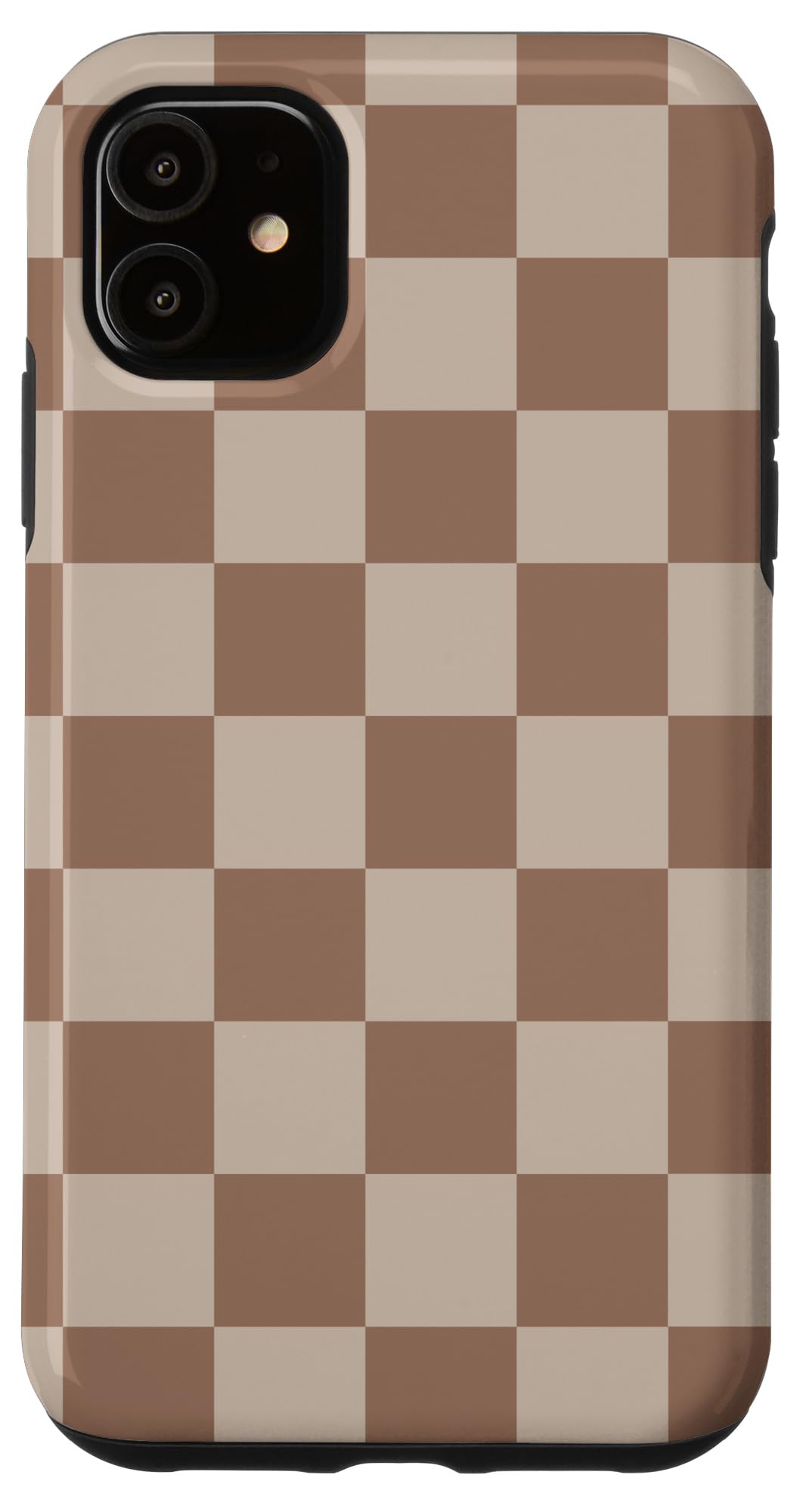 Iphone 11 Brown Classic Checkered Big Checkerboard Case