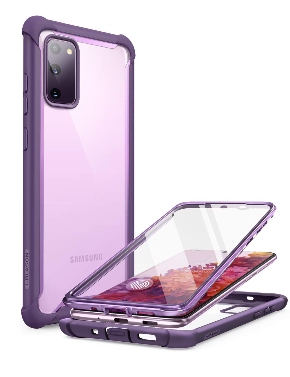 i-Blason Ares Series Designed for Samsung Galaxy S20 FE 5G Case (2020 Release), Dual Layer Rugged Clear Bumper Case with Built-i