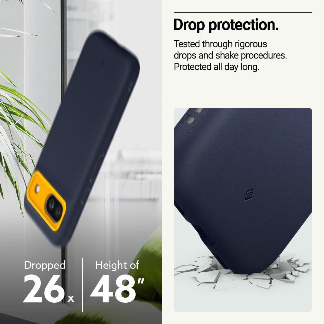 Caseology Nano Pop For Google Pixel 8A Case 5G [Silicone Case](2024)   Blueberry Navy