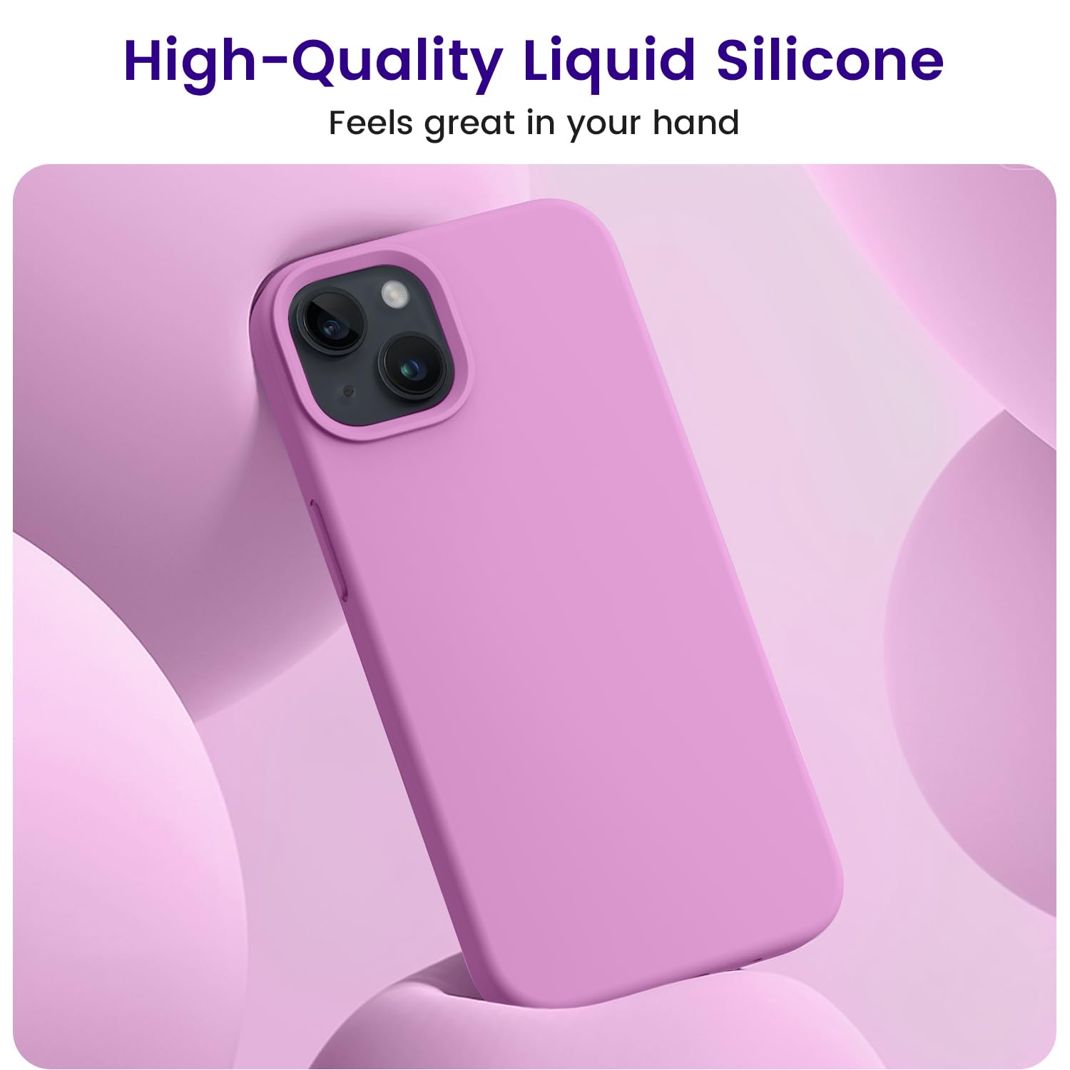 Otofly Designed For Iphone 14 Case, Silicone Shockproof Slim Thin Phone Case For Iphone 14 6.1 Inch (Lilac Purple)