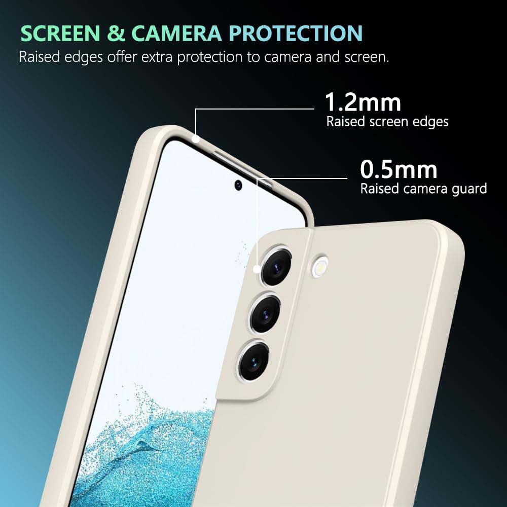 Wogroo For Samsung Galaxy S22 Case White, Scratch Resistant With Soft Touch, Slim Thin Phone Cover For Samsung Galaxy S22