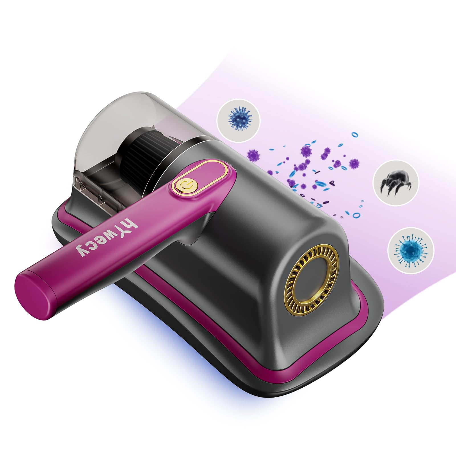 Hywecy Bed Vaccum Cleaner 6600Mah Wireless Handheld Uv Mattress Vacuum Cleaner,Lightweight Two Speeds Cleaner Machine For Bed,So