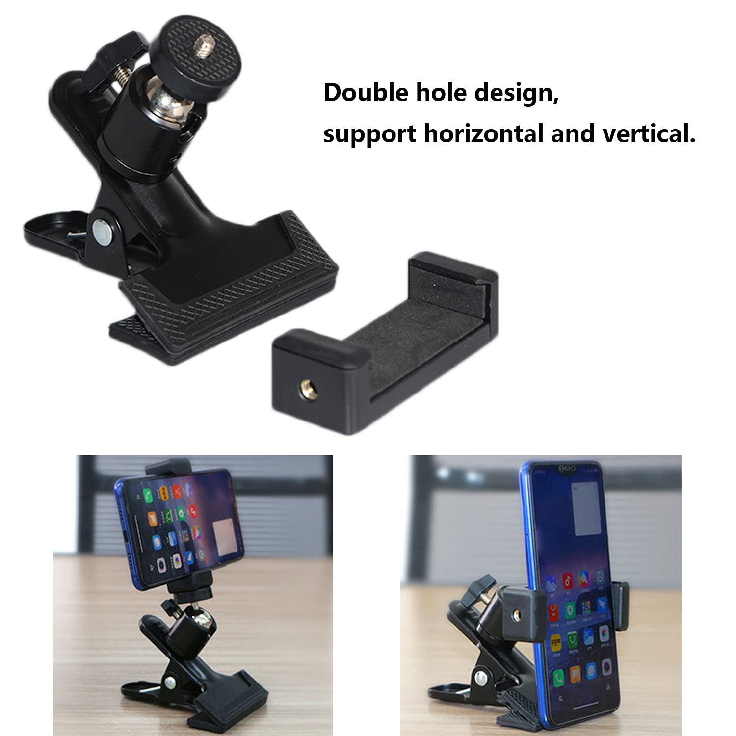 Rockcheems Guitar Head Phone Holder Mount For Live Broadcast Teaching Video Recording Android And Iphone Compatible Guitar/Elect