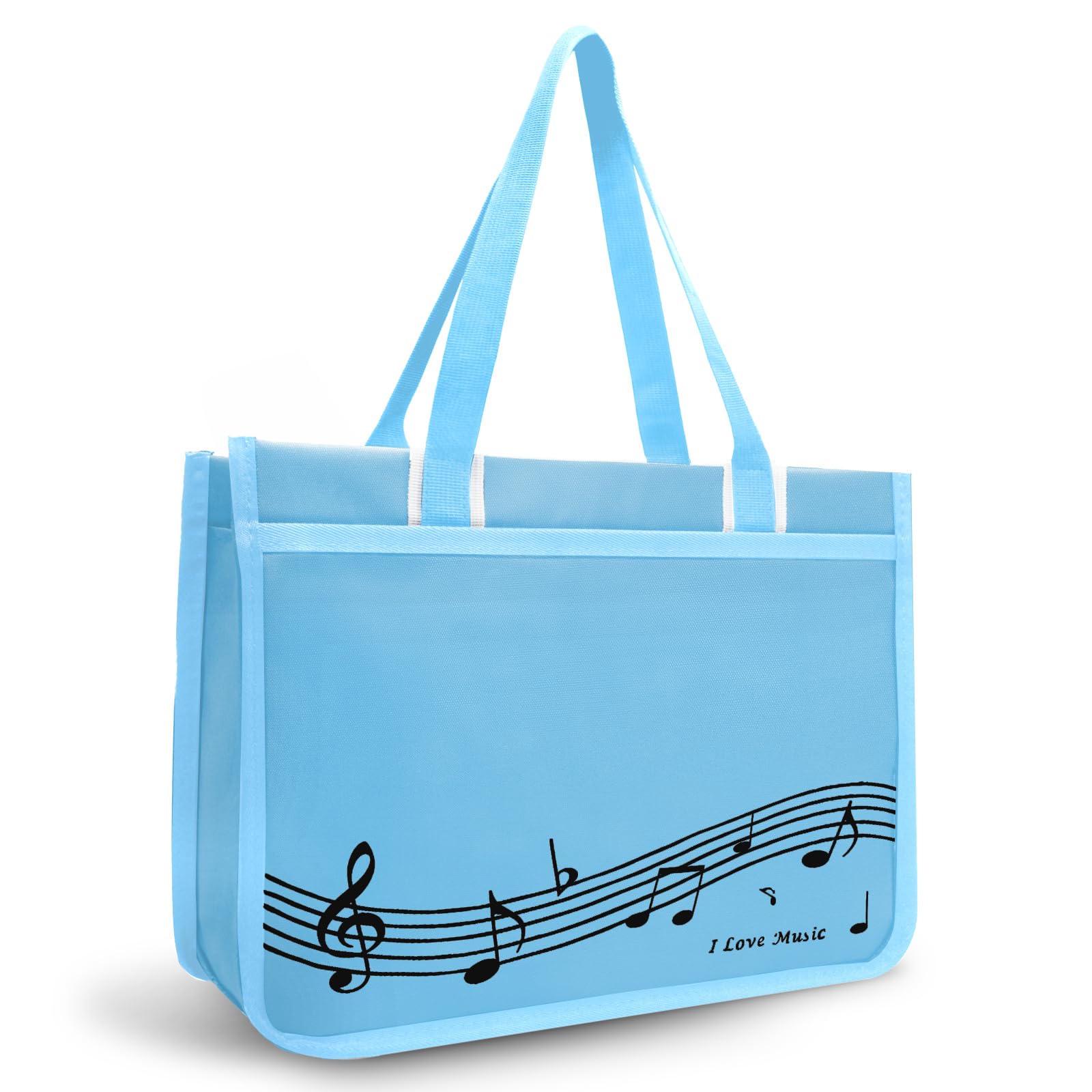 Bestsounds Piano Bag, Zipper Waterproof Music Book Tote Bag Piano Accessories For Students Kids, Women, Gifts For Musicians (Blu