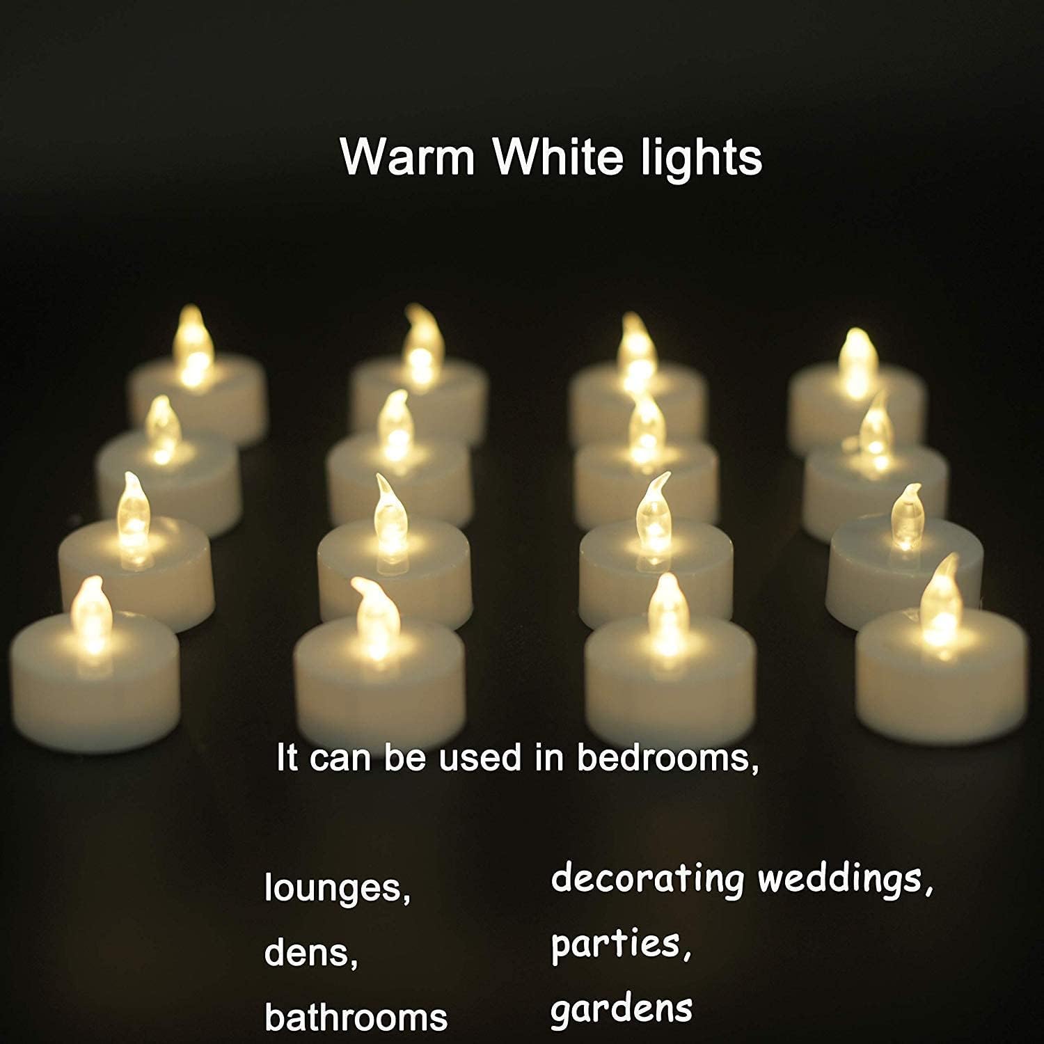 Led Tea Lights Candles  50Pack Flameless Candles Realistic And Bright Flickering Long Lasting 200Hours For Holiday Celebration,H