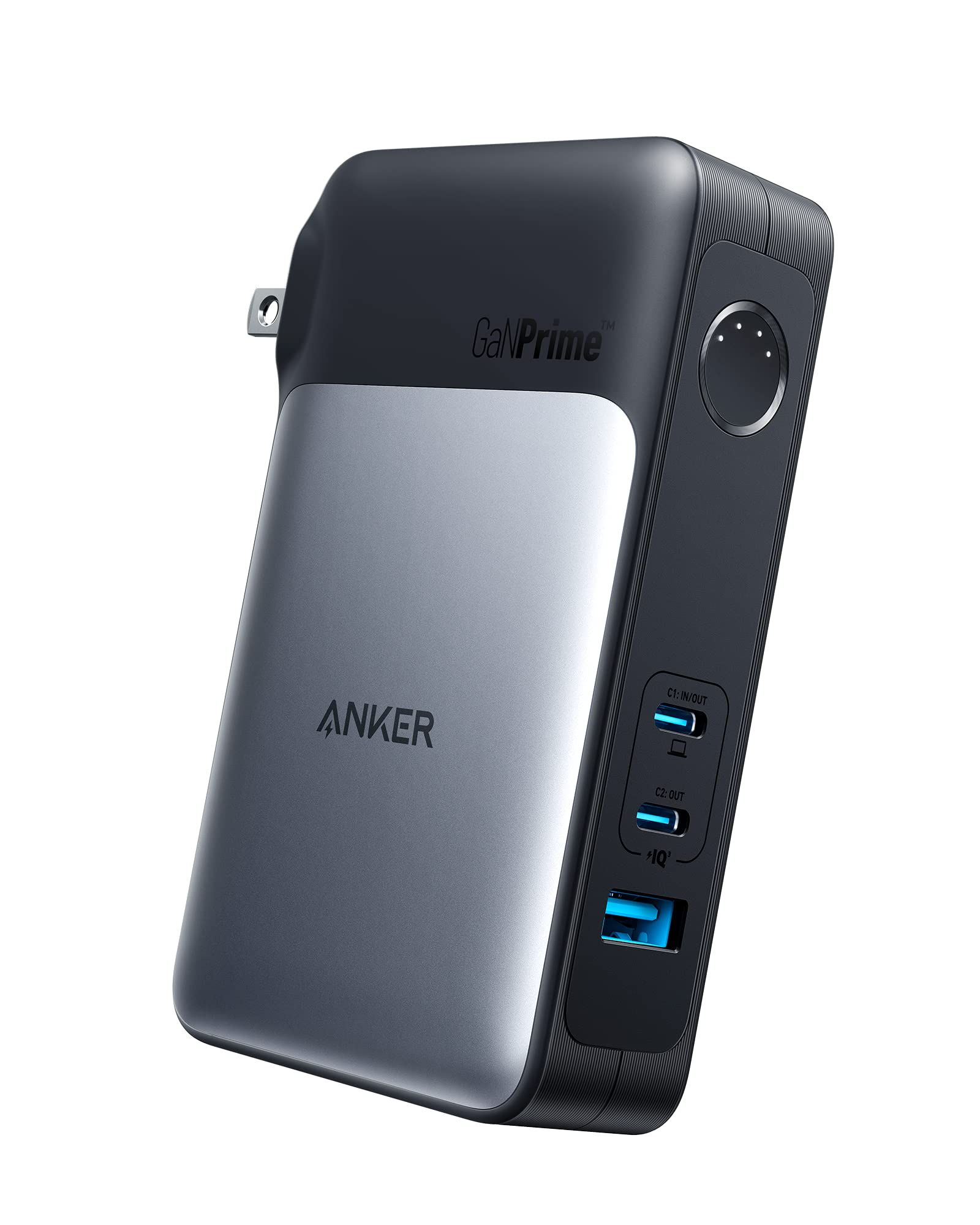 Anker Ganprime Power Bank, 2 In 1 Hybrid Charger, 10,000Mah 30W Usb C Portable Charger With 65W Wall Charger, Works For Iphone 1